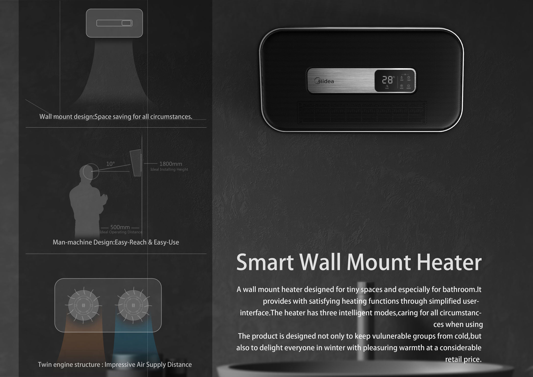 Smart Wall Mount Heater