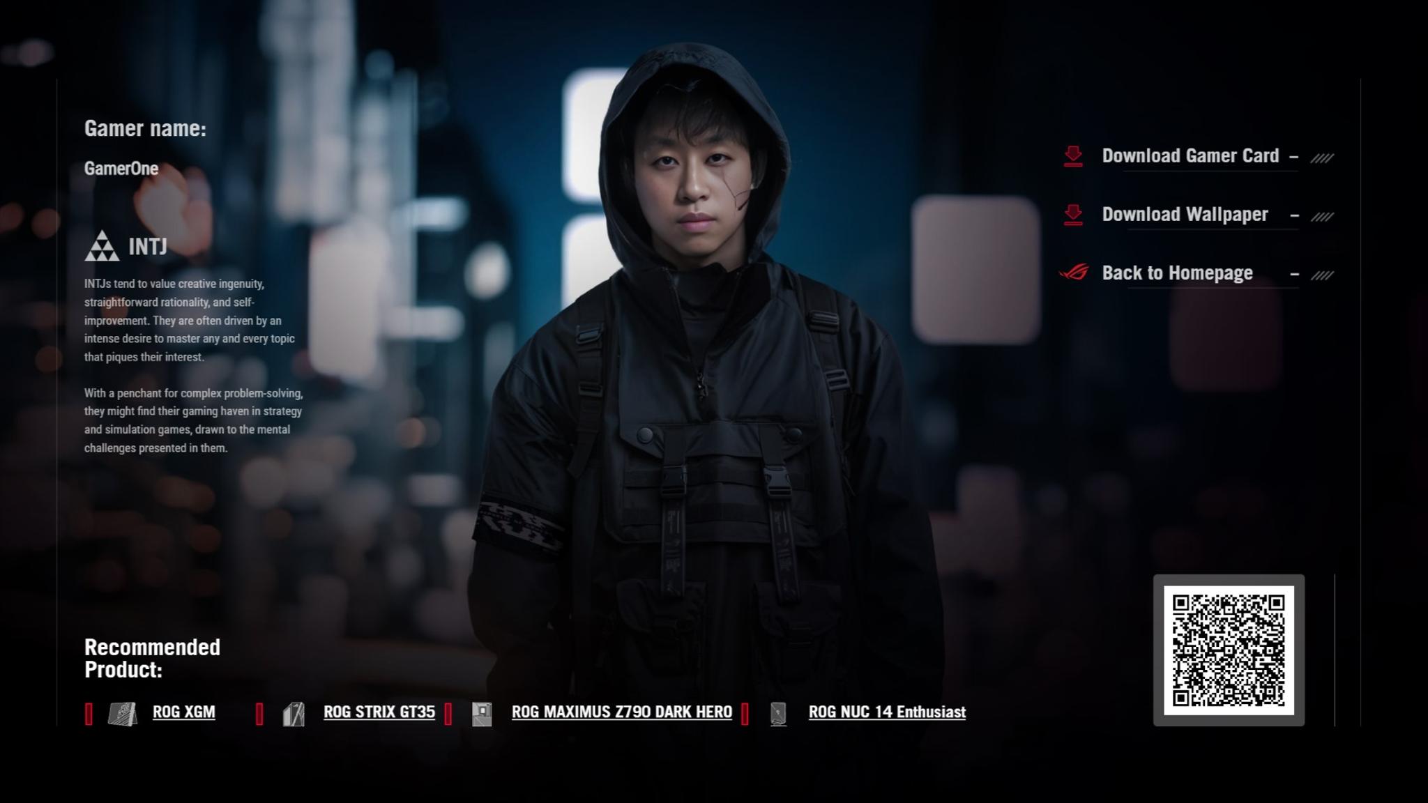 iF Design - ROG MBTI Gamer Card