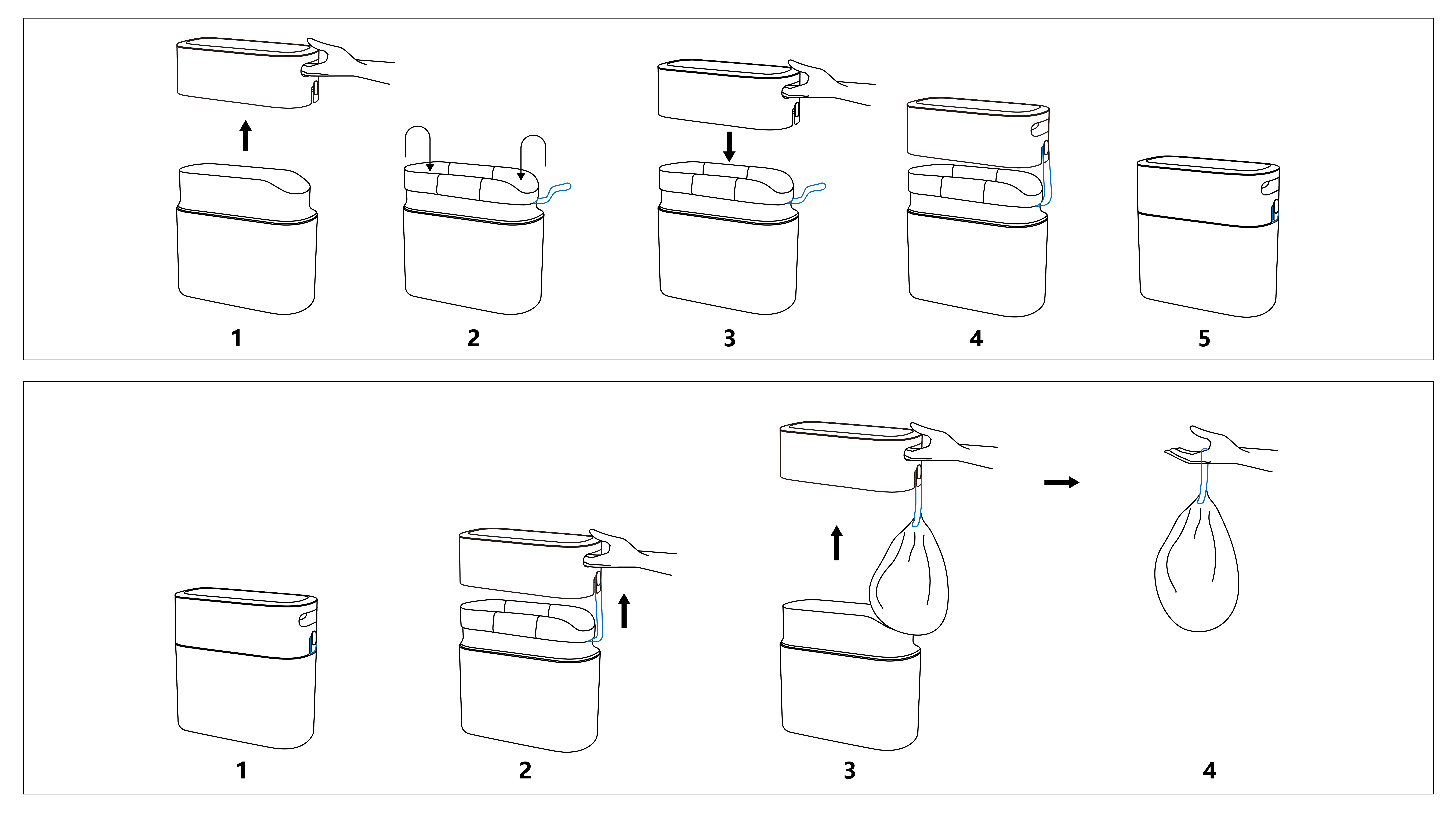 Narrow Trash Can