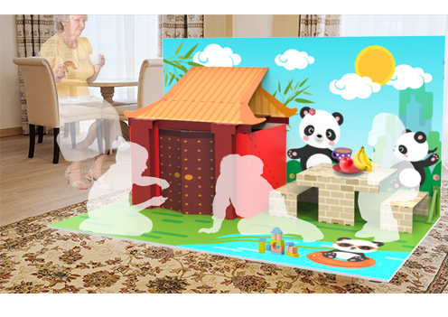 Baby panda's home