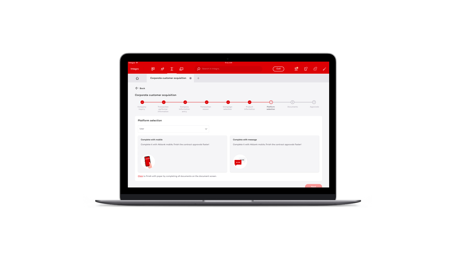 Phygital SME Customer onboarding, cross sales