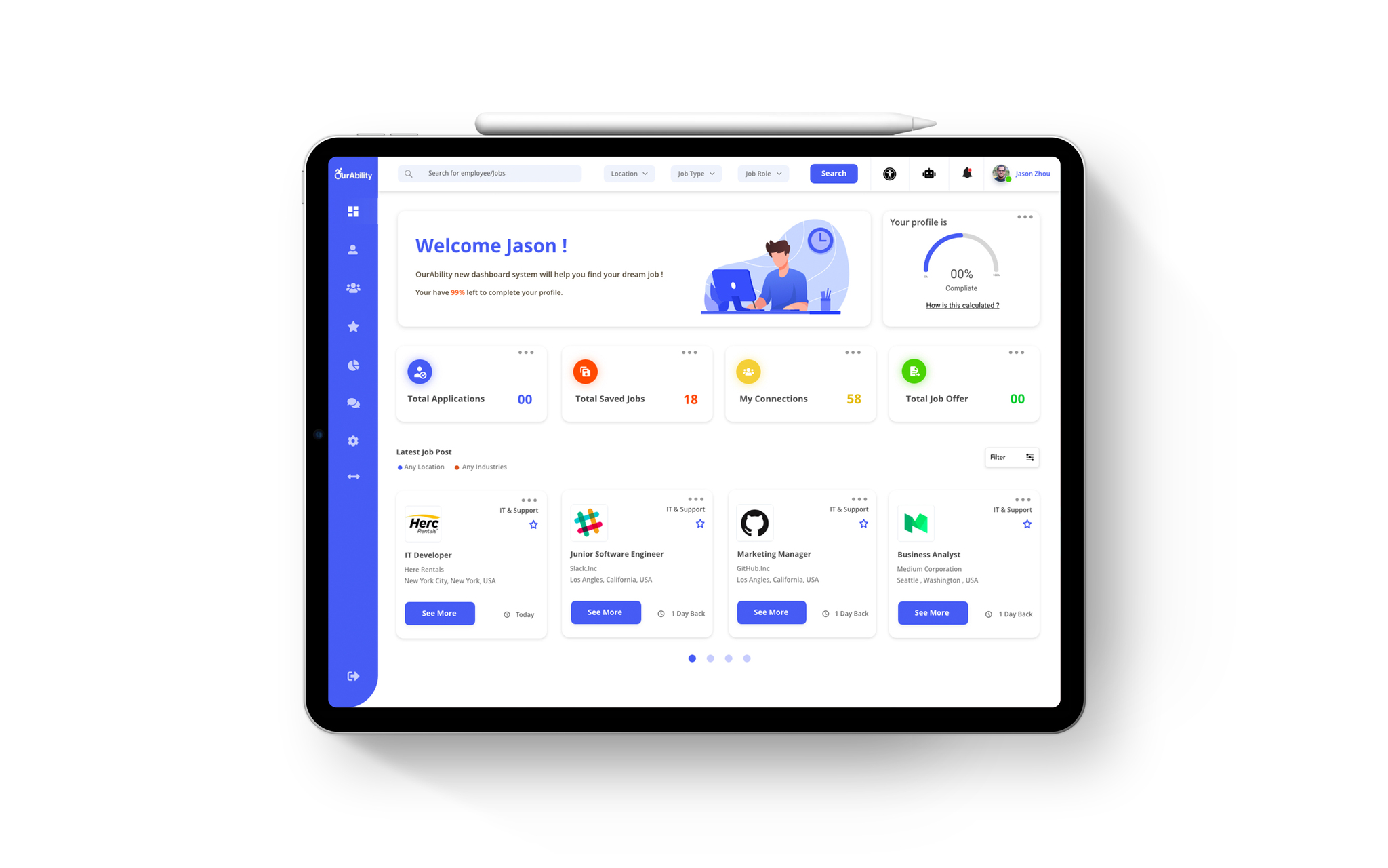 OurAbility Connect Dashboard