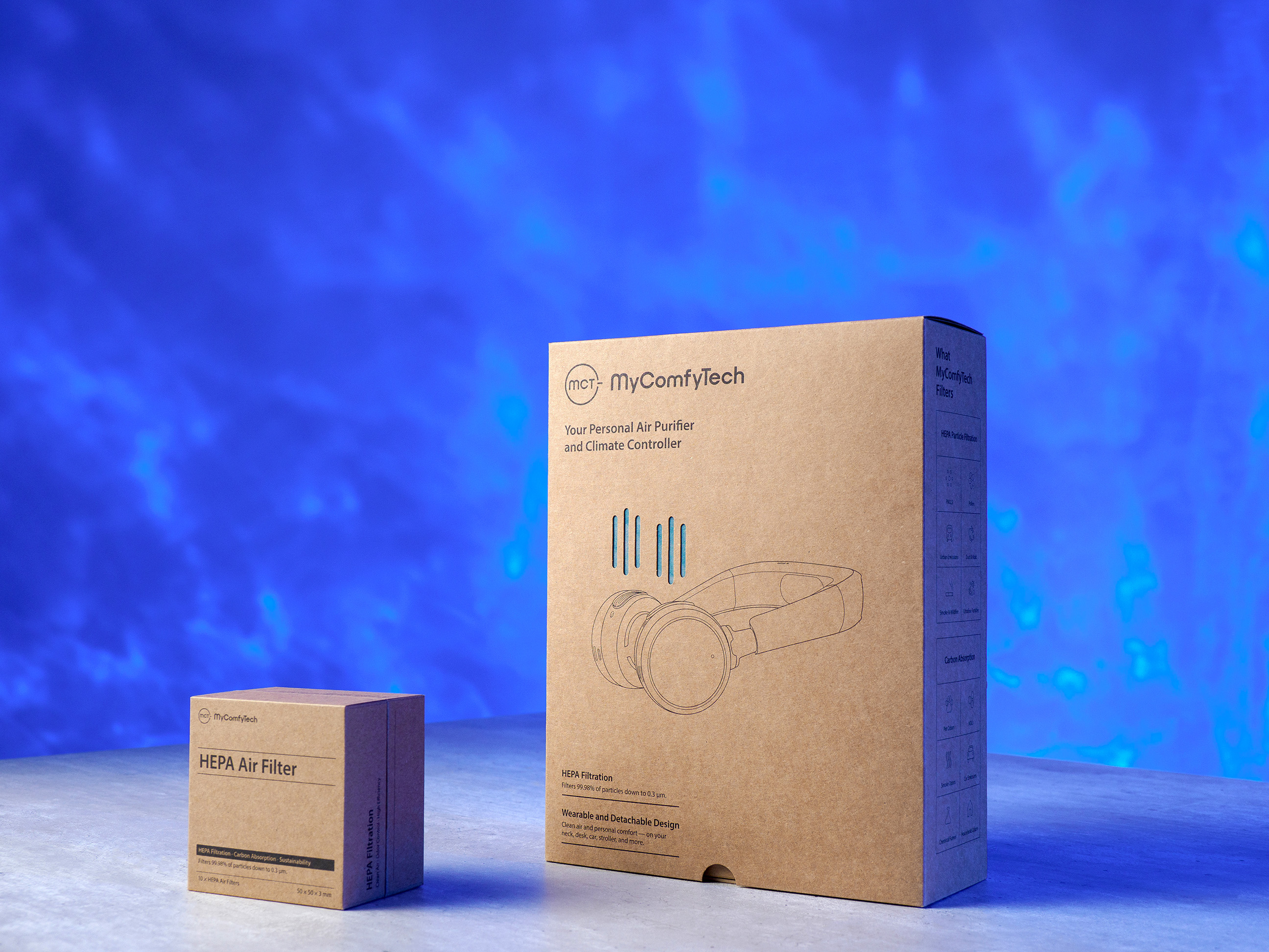 MyComfyTech Headset Air Purifier Packaging