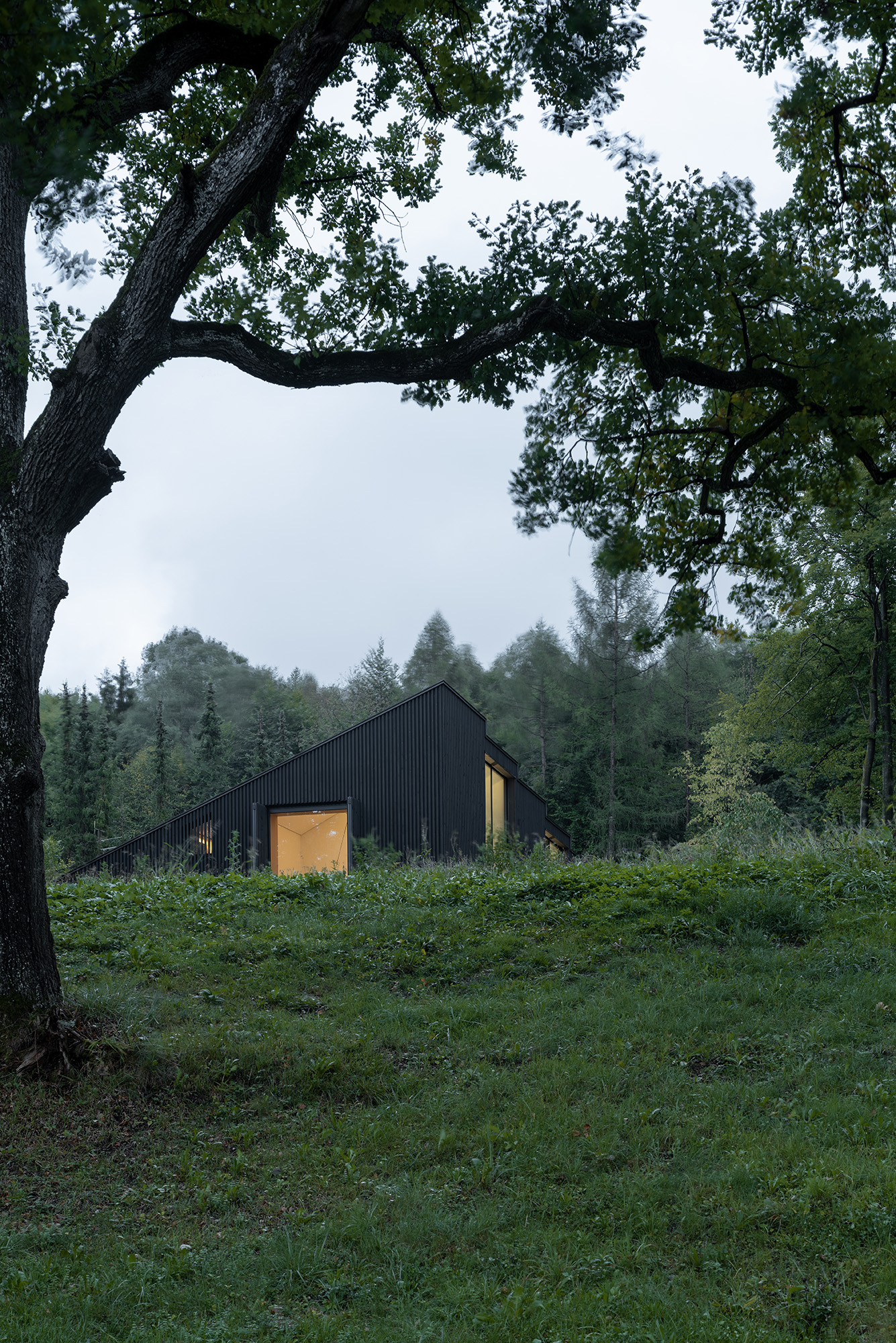 Wooden house on a lake