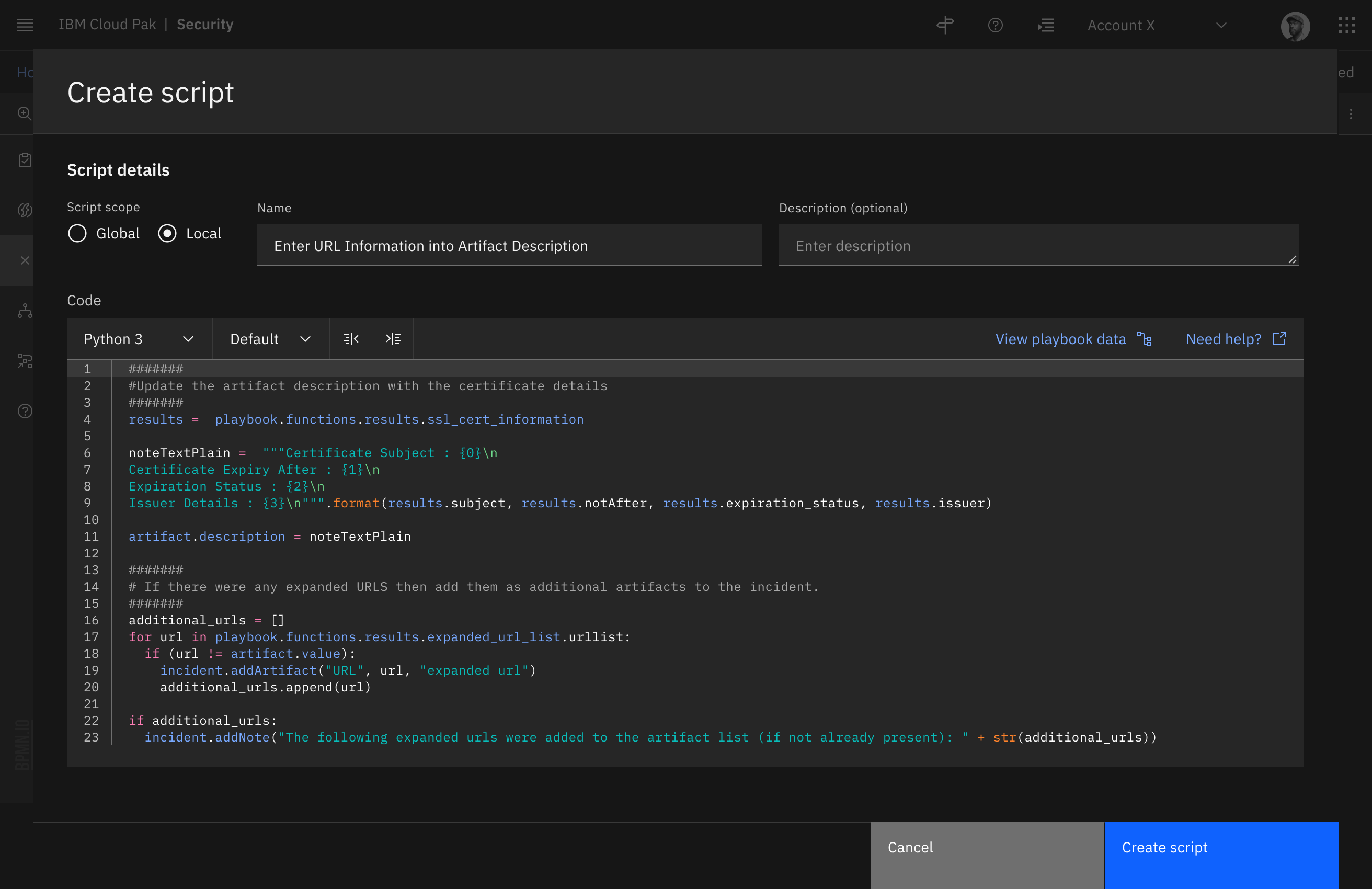 QRadar SOAR Playbook Designer