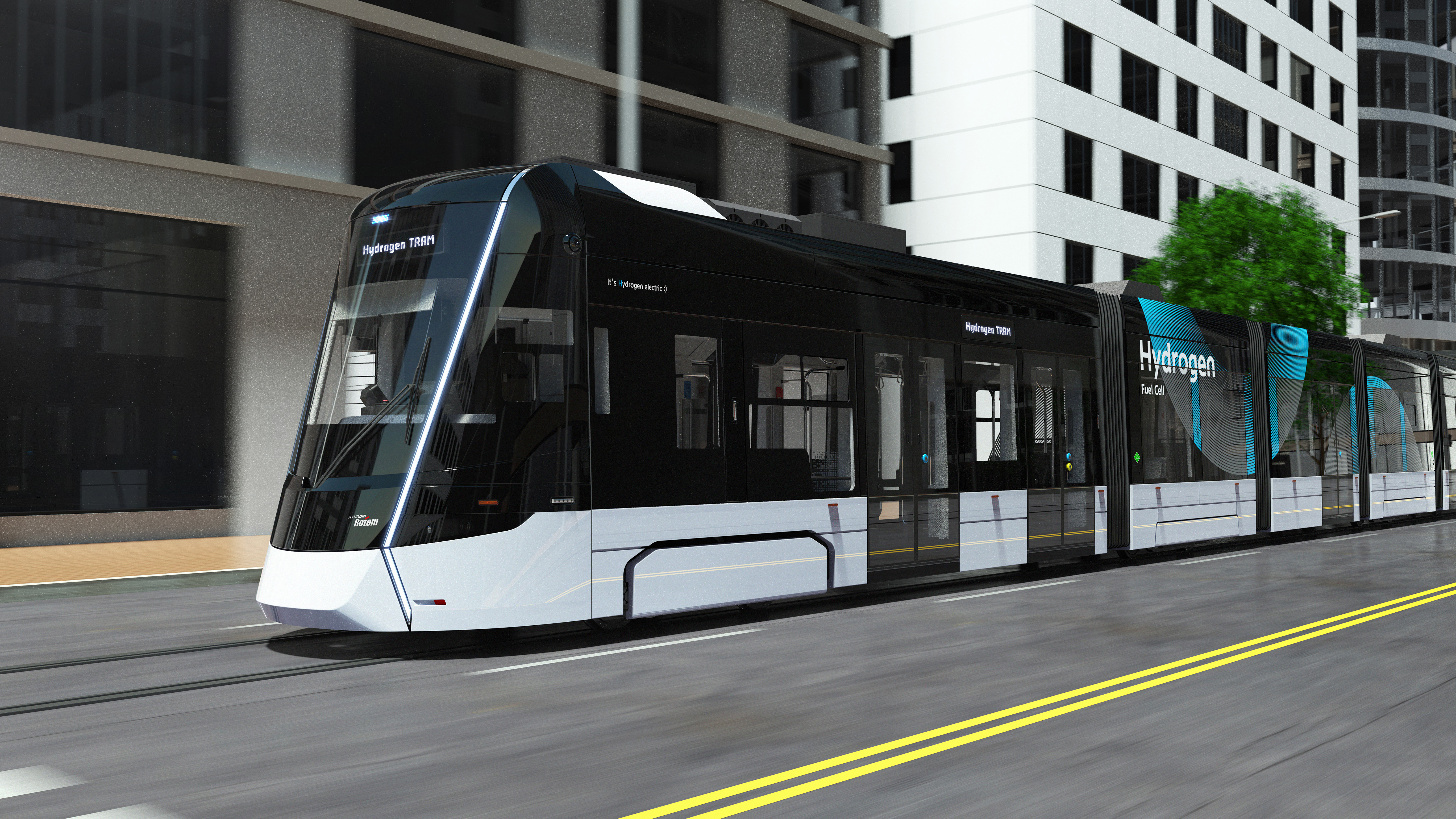 Hydrogen fuel cell tram