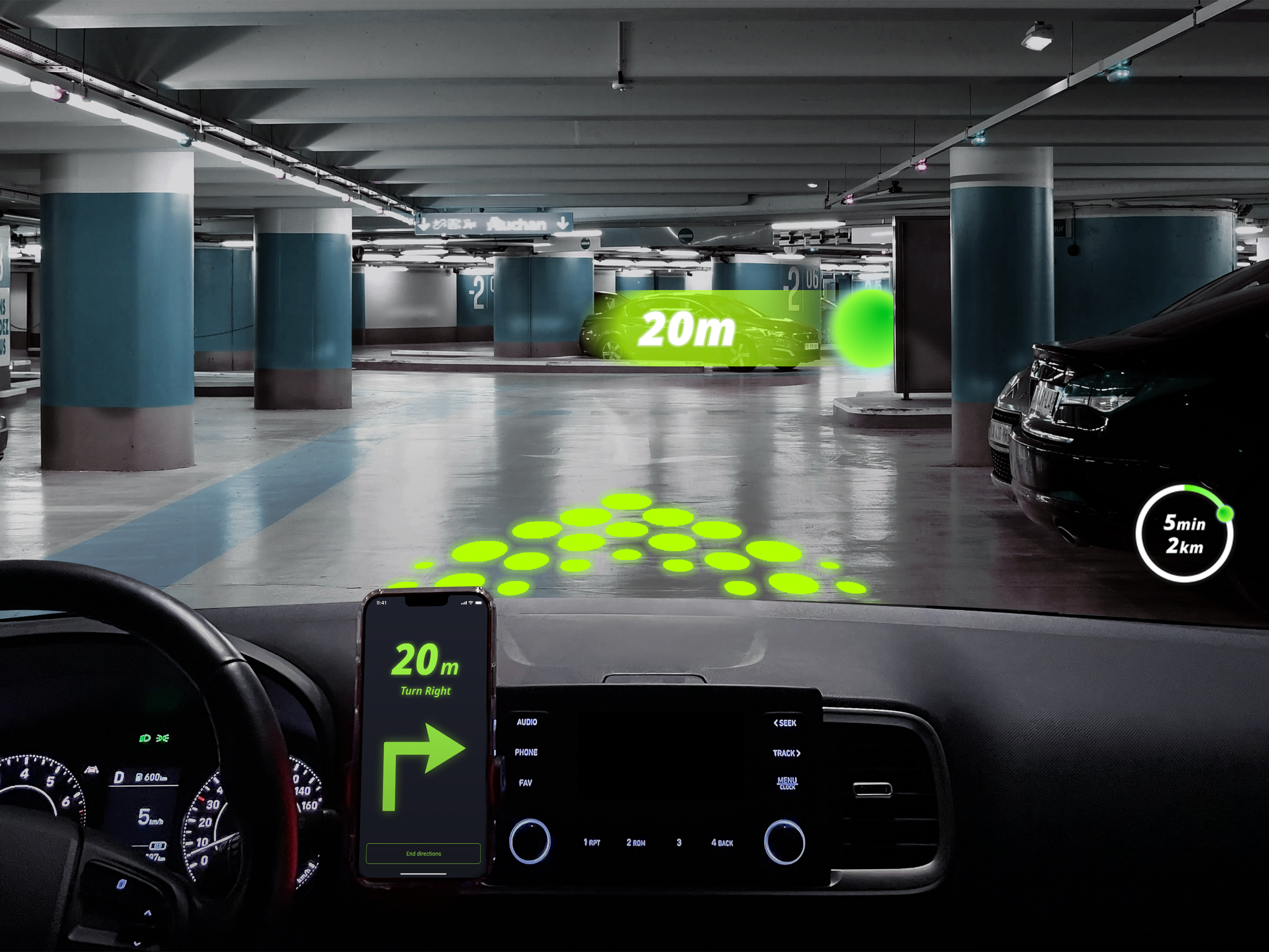 Watchmile : NON-GPS Indoor parking AR navigation
