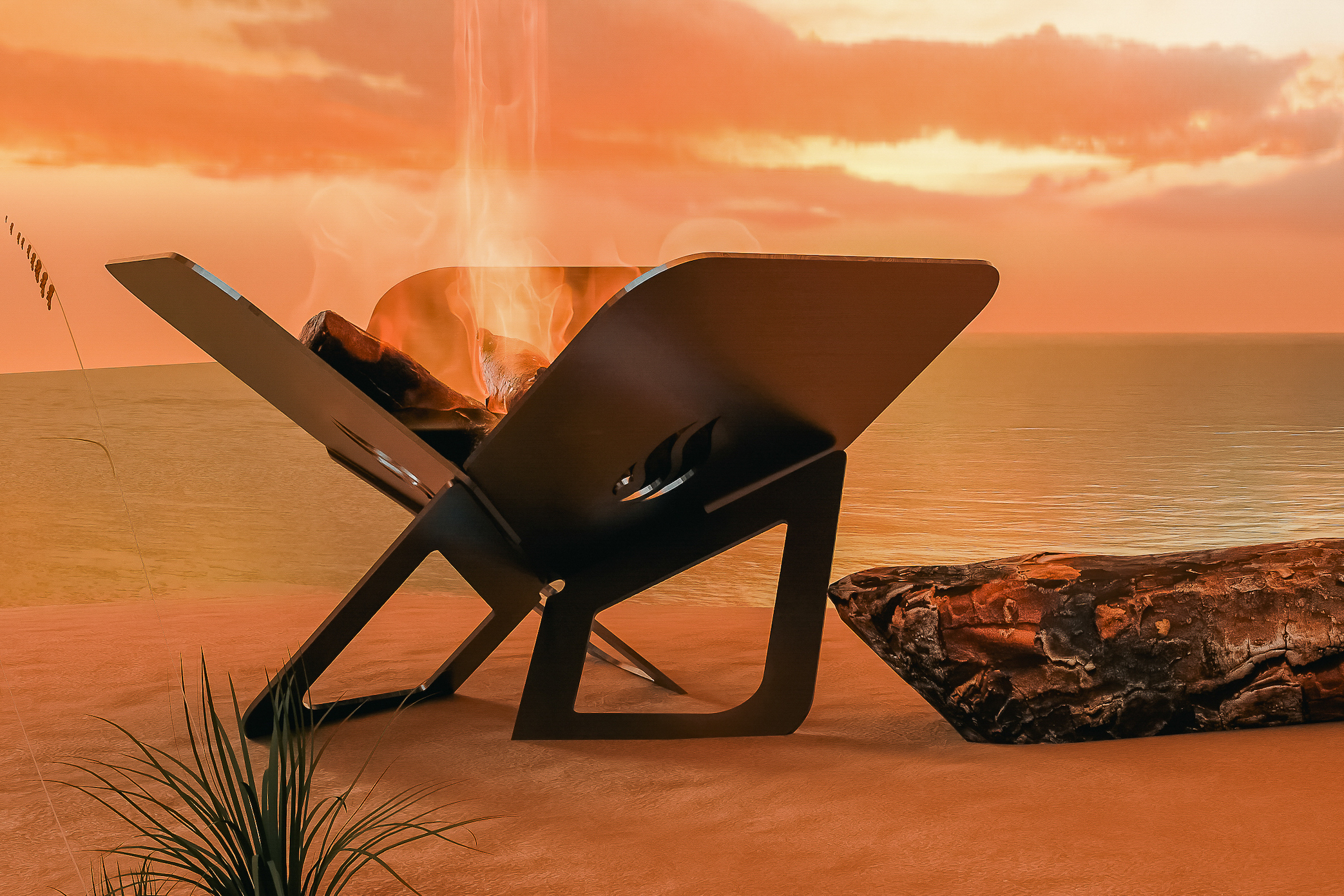 Torched Paper-Size Foldable Fire Pit