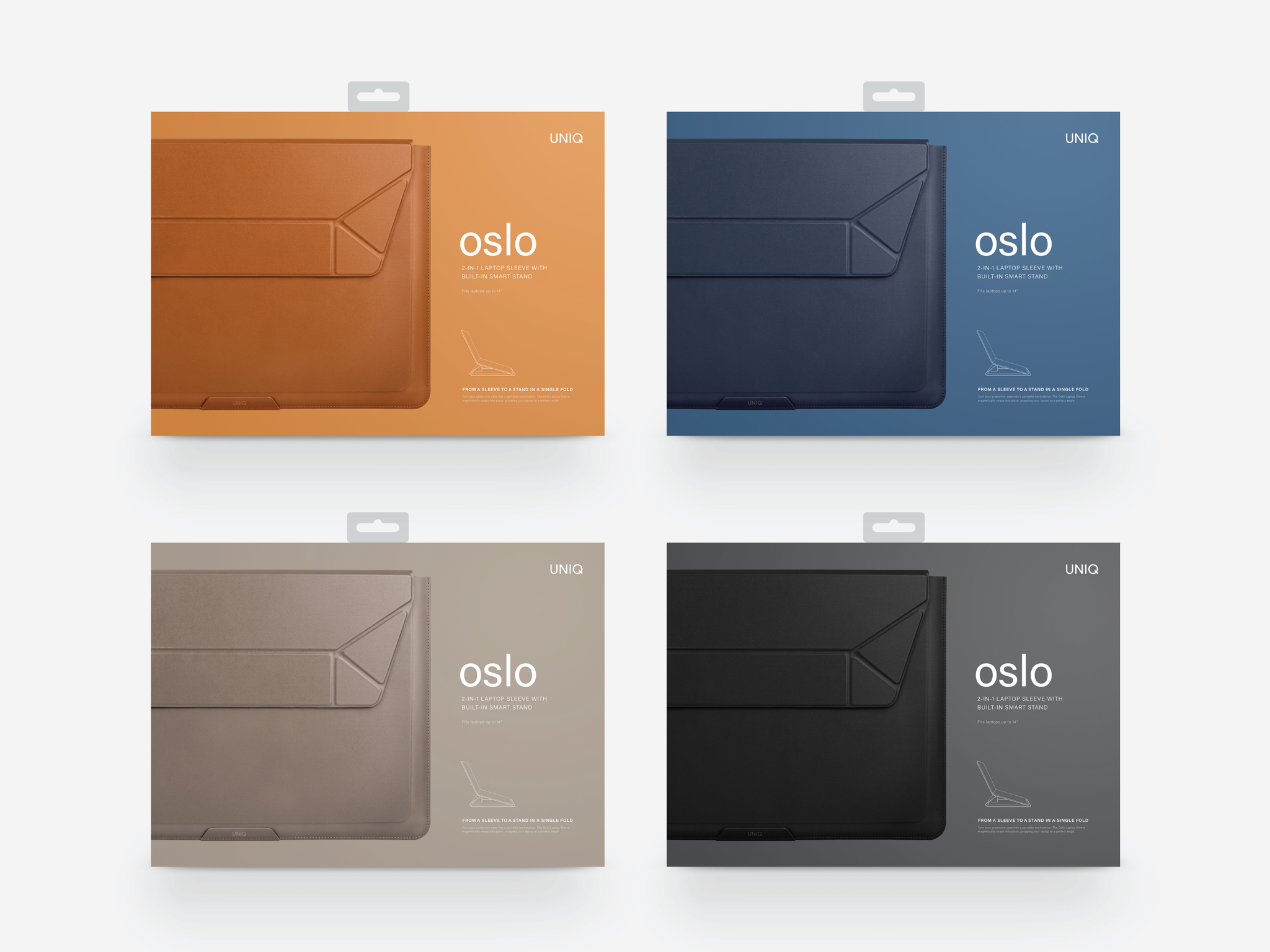 Oslo 2-in-1 Laptop Sleeve Built-in Smart Stand