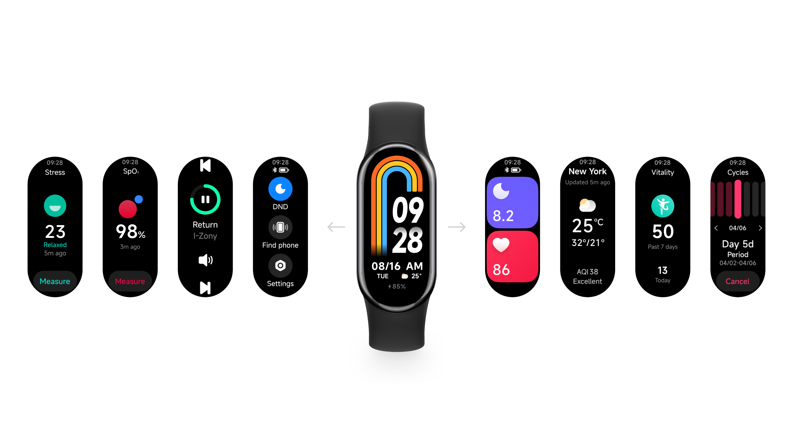 Xiaomi Smart Band 8 UI