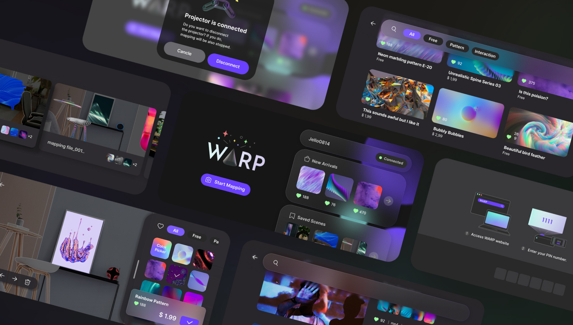 Projection mapping UX : WARP