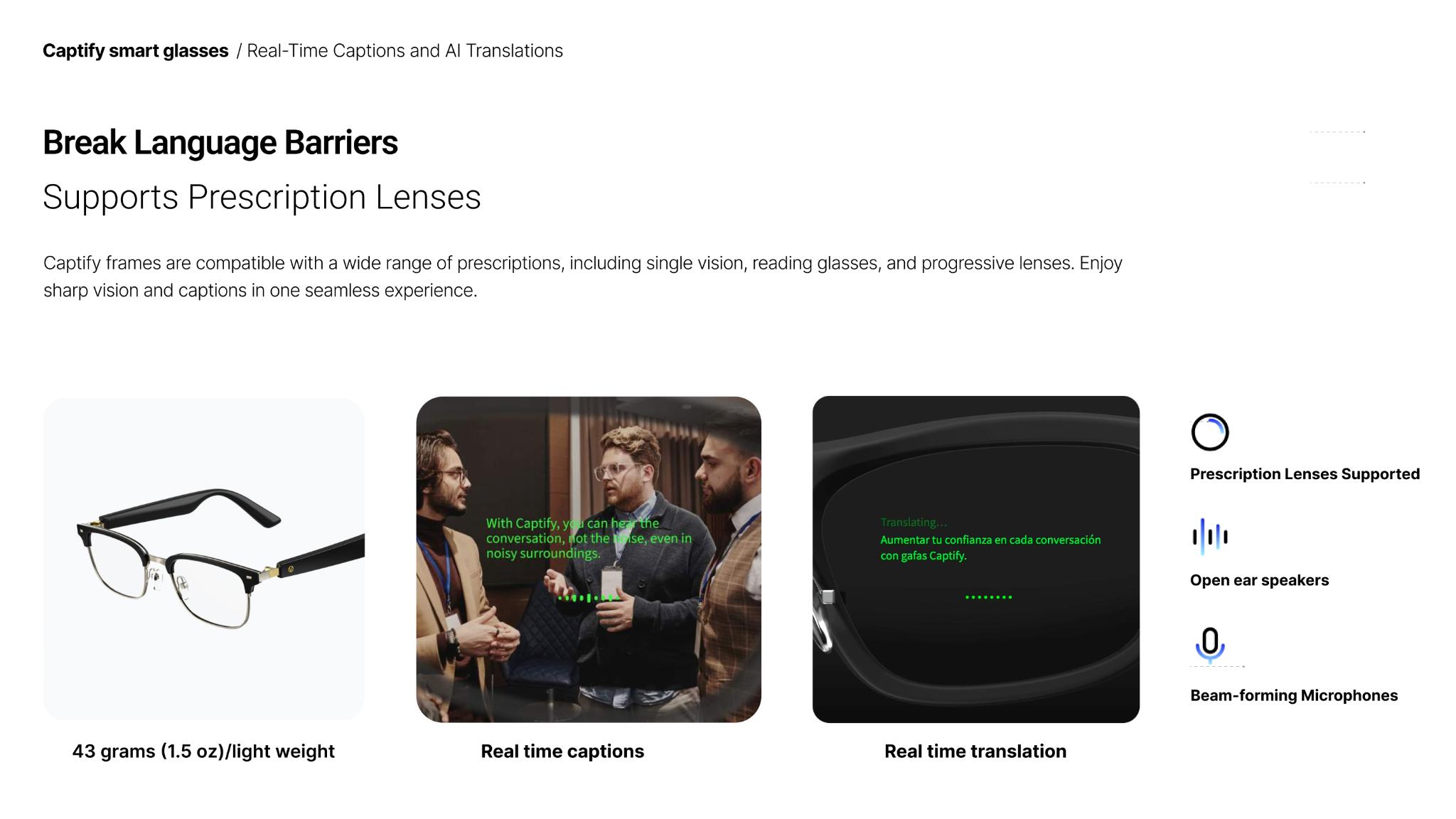Smart Glasses: Real-Time AI communication for deaf