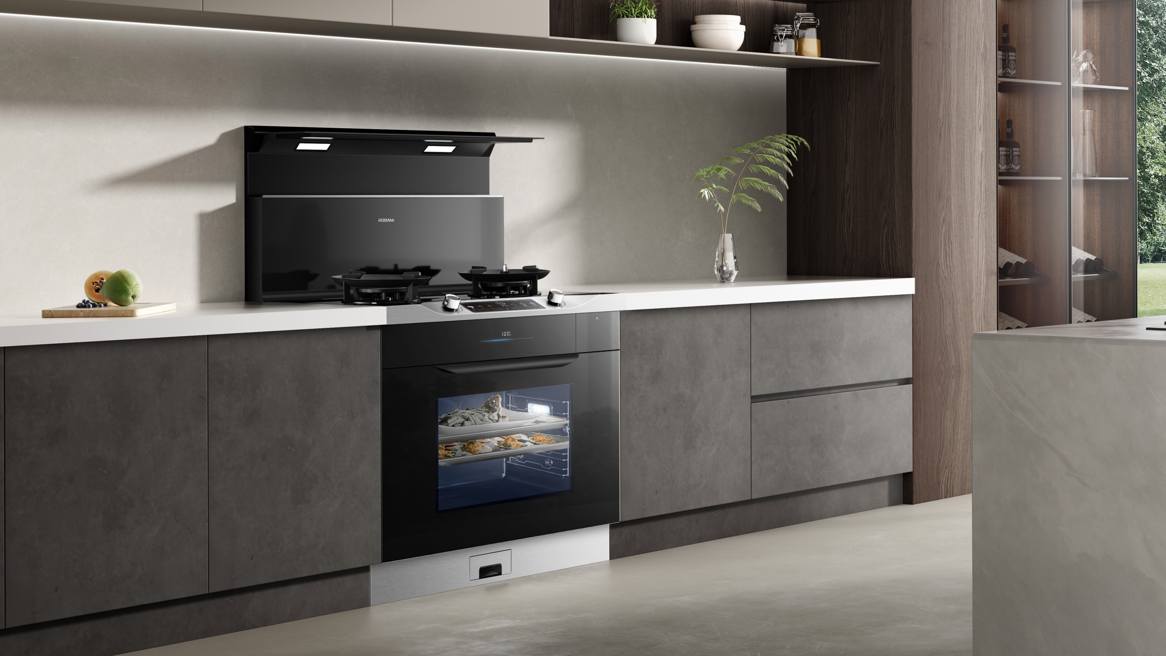 Robam ultra - thin integrated stove JJ9AC33