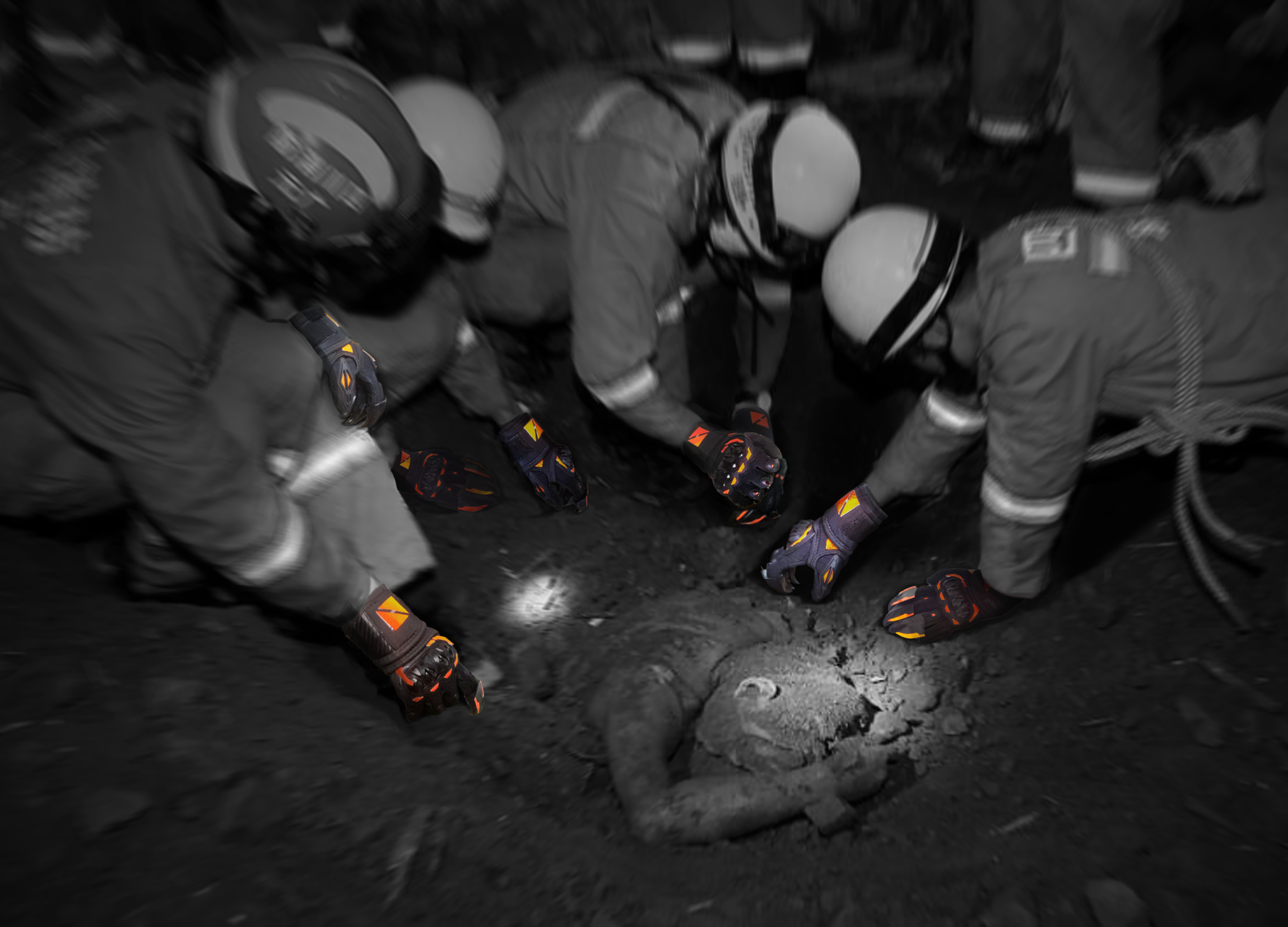 Excavation Gloves for Mudslide Disasters Rescue