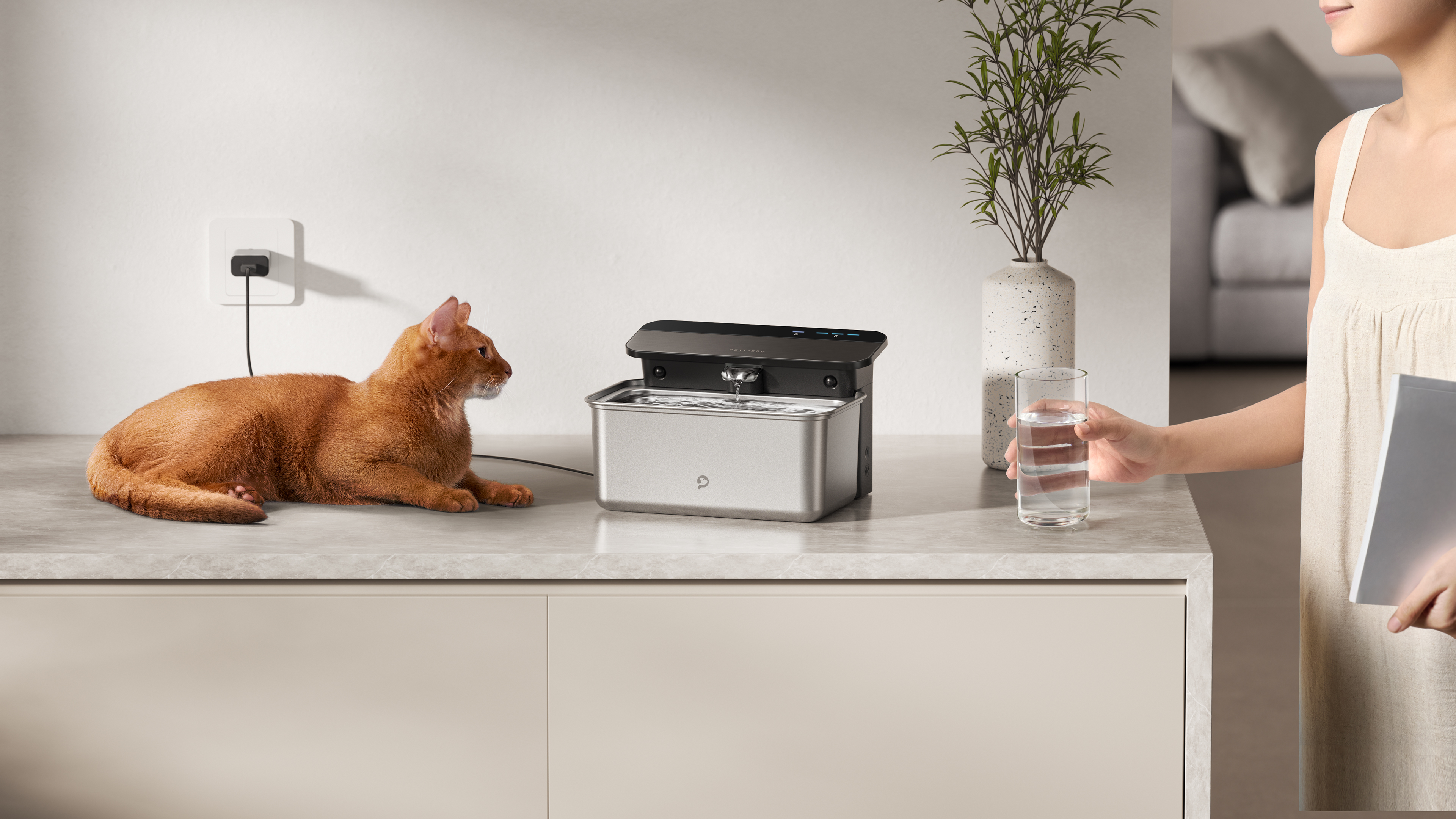 Ultrafiltration Stainless Steel Pet Water Fountain