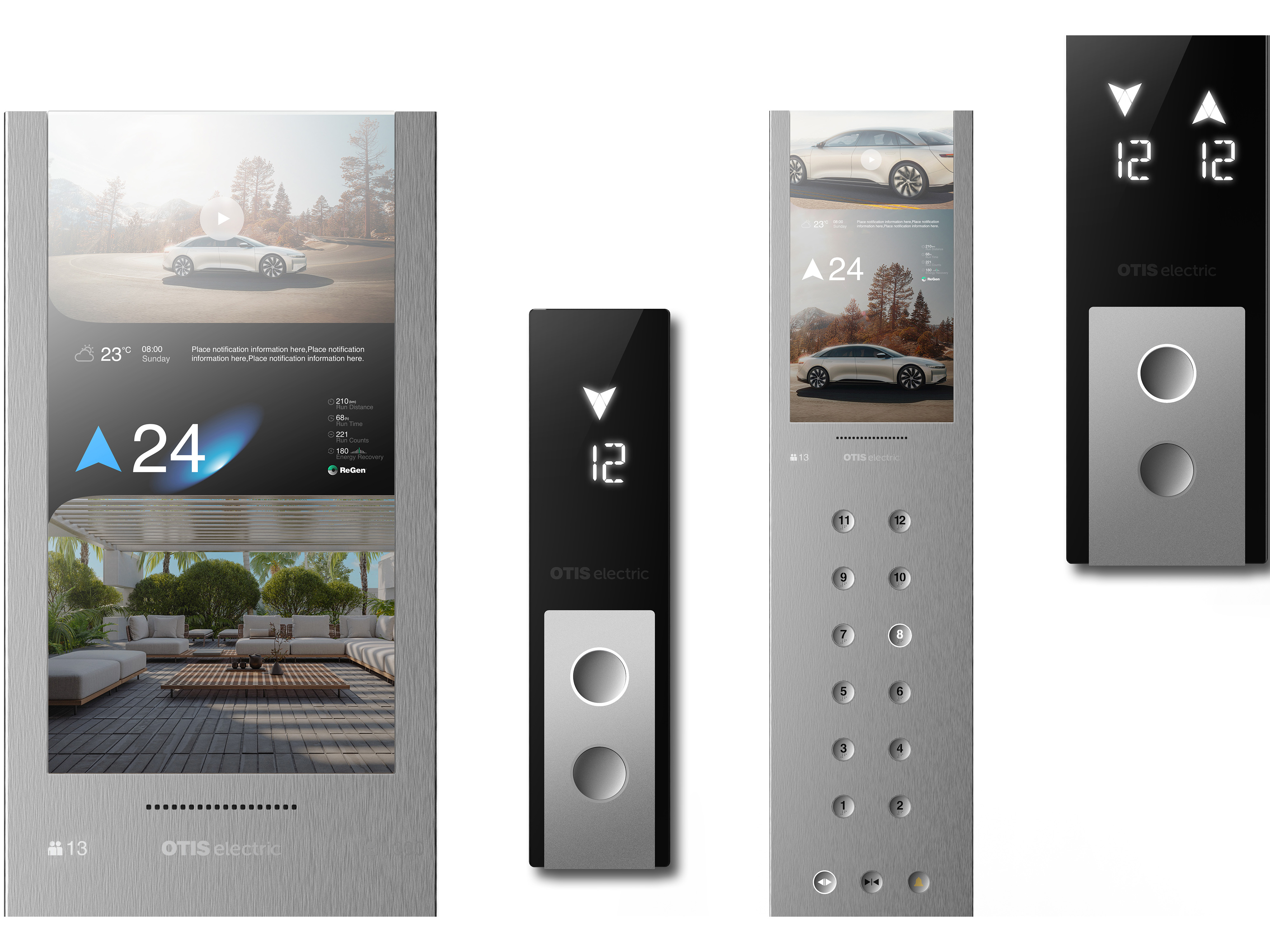 Architectural aesthetics elevator interface device