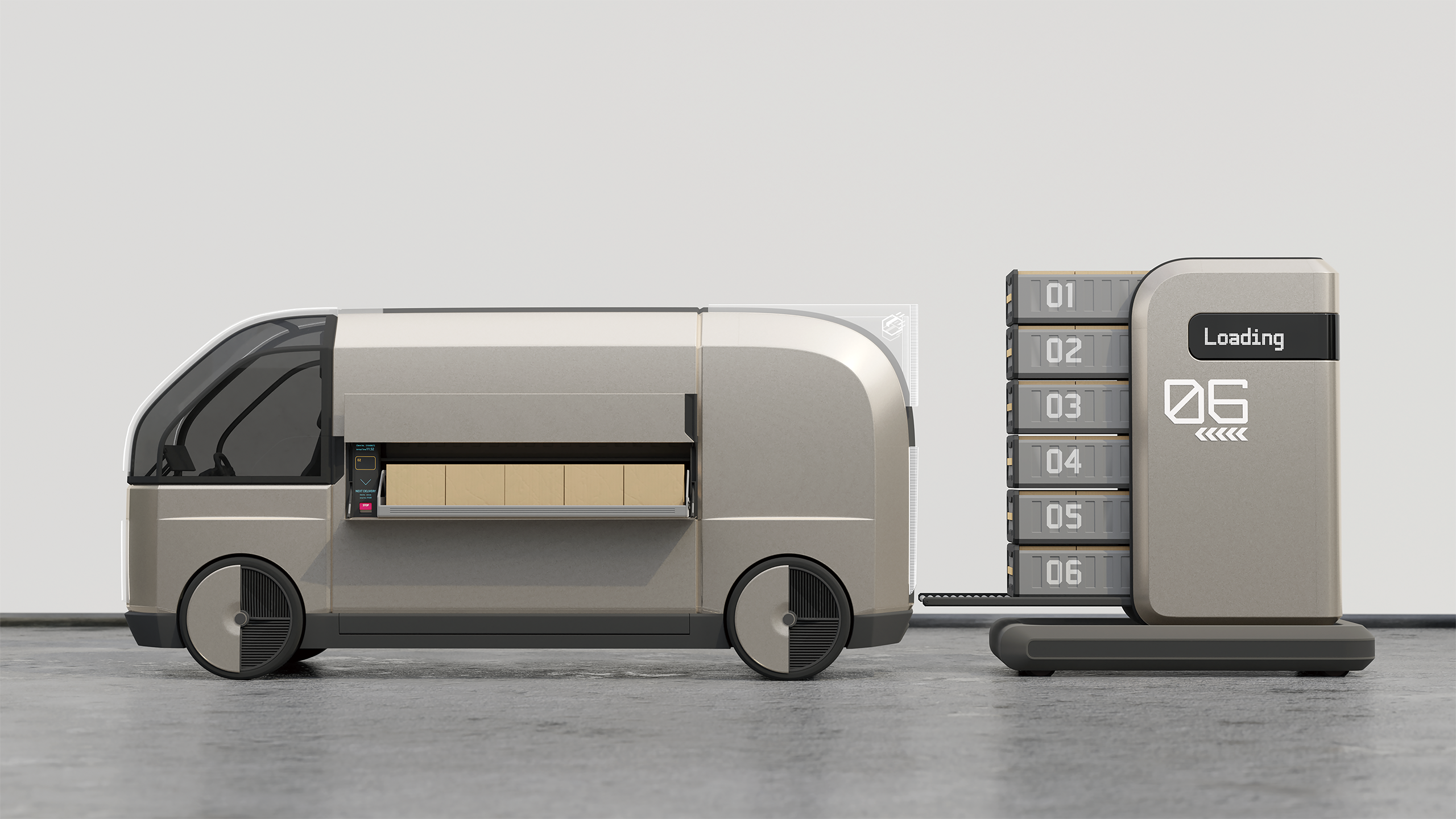 Last-mile Delivery Vehicle - Auto sorting system