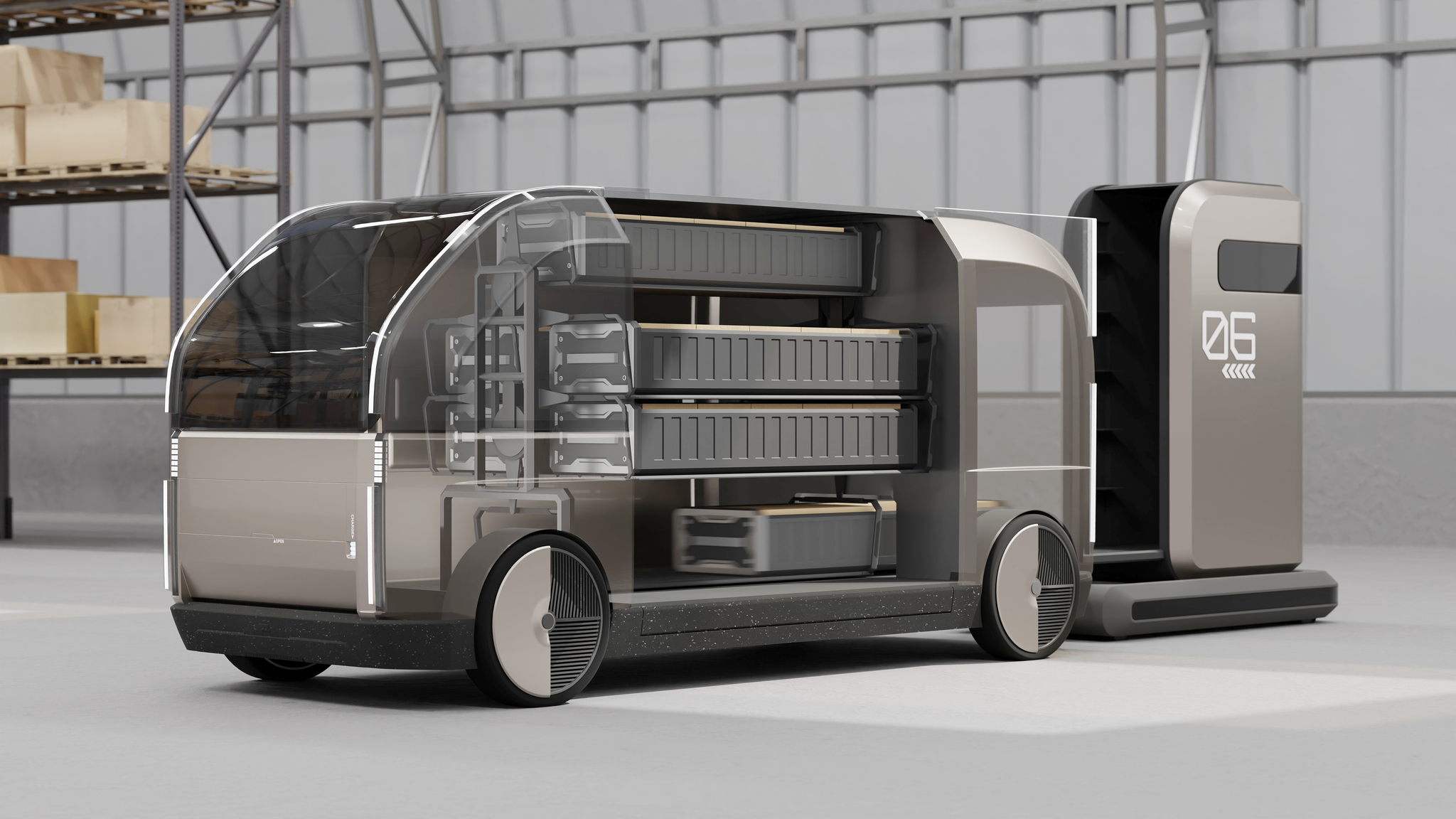 Last-mile Delivery Vehicle - Auto sorting system