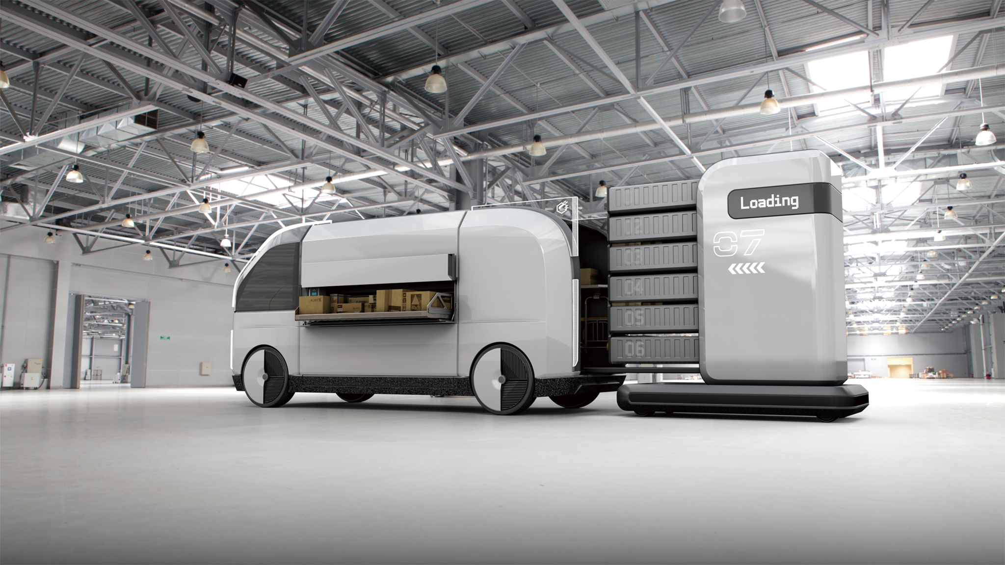 Last-mile Delivery Vehicle - Auto sorting system