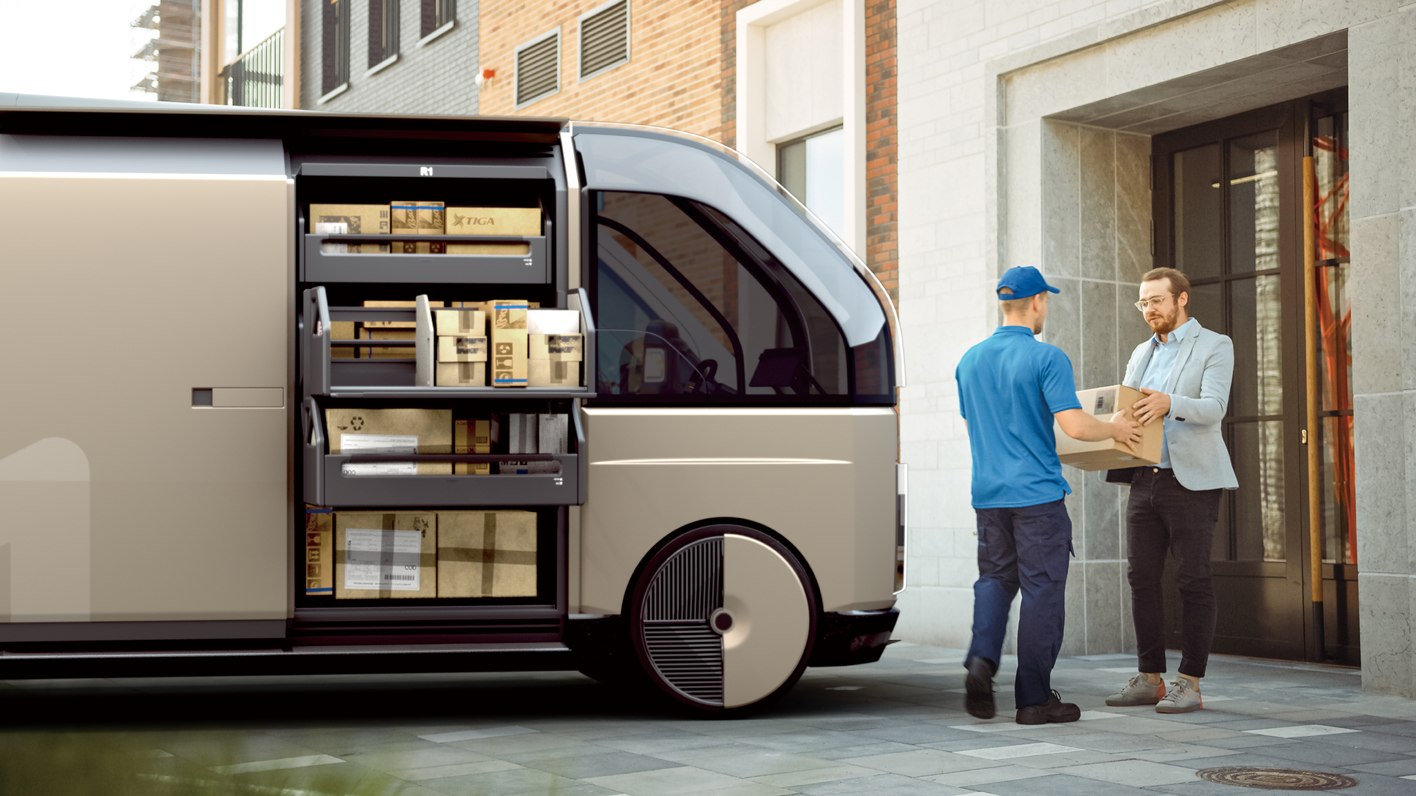 Last-mile Delivery Vehicle - Auto sorting system