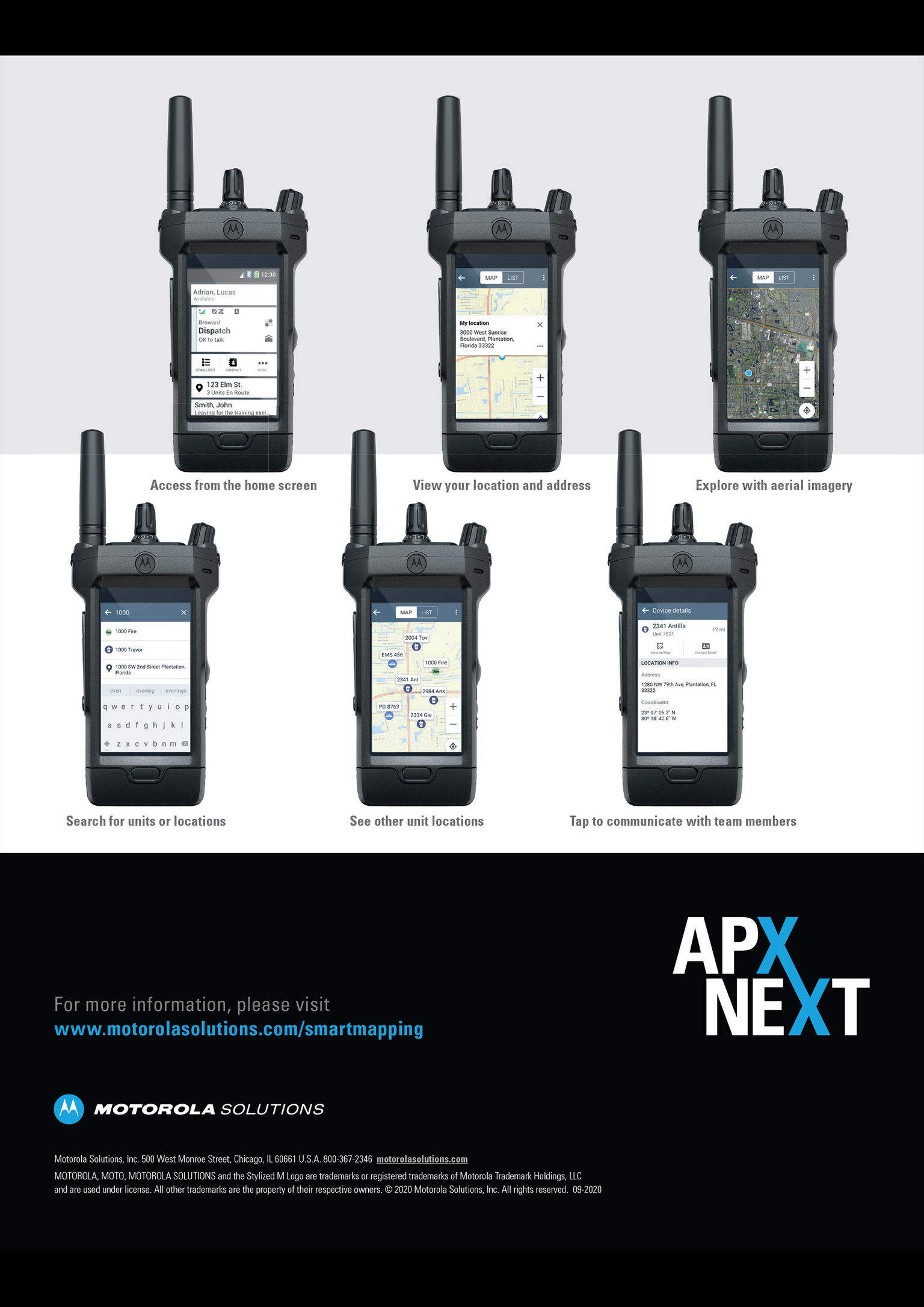 APX NEXT Smart-messaging and Smart-mapping
