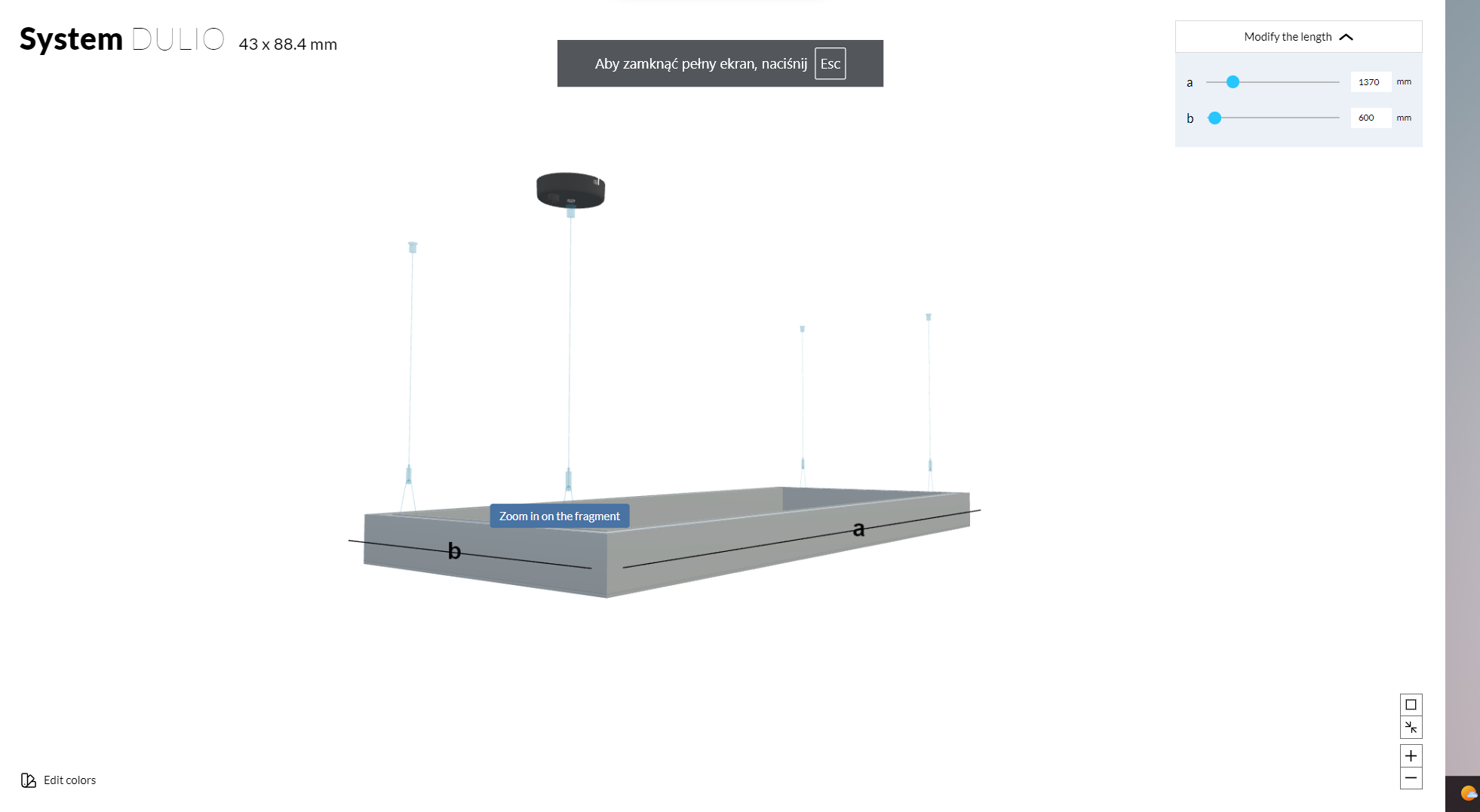 3D LED Luminaire Configurator