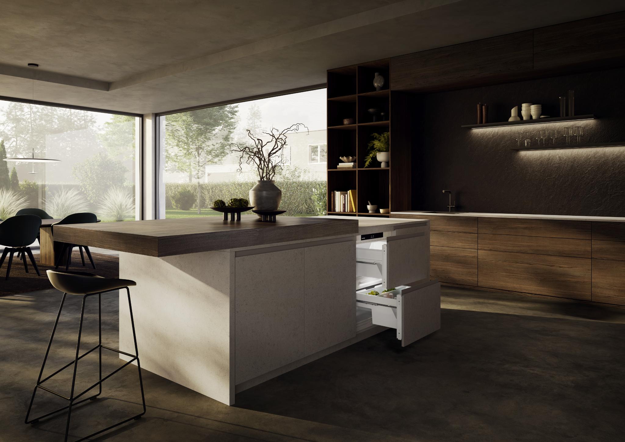 Under counter pull-out fridge and freezer series