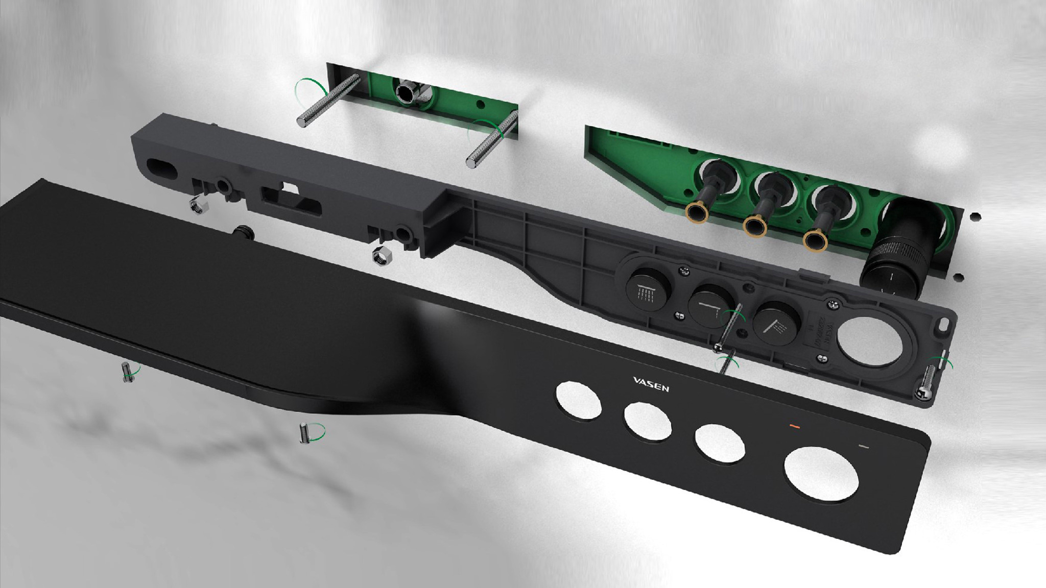 Silk-road series of PP-R Concealed showering syste