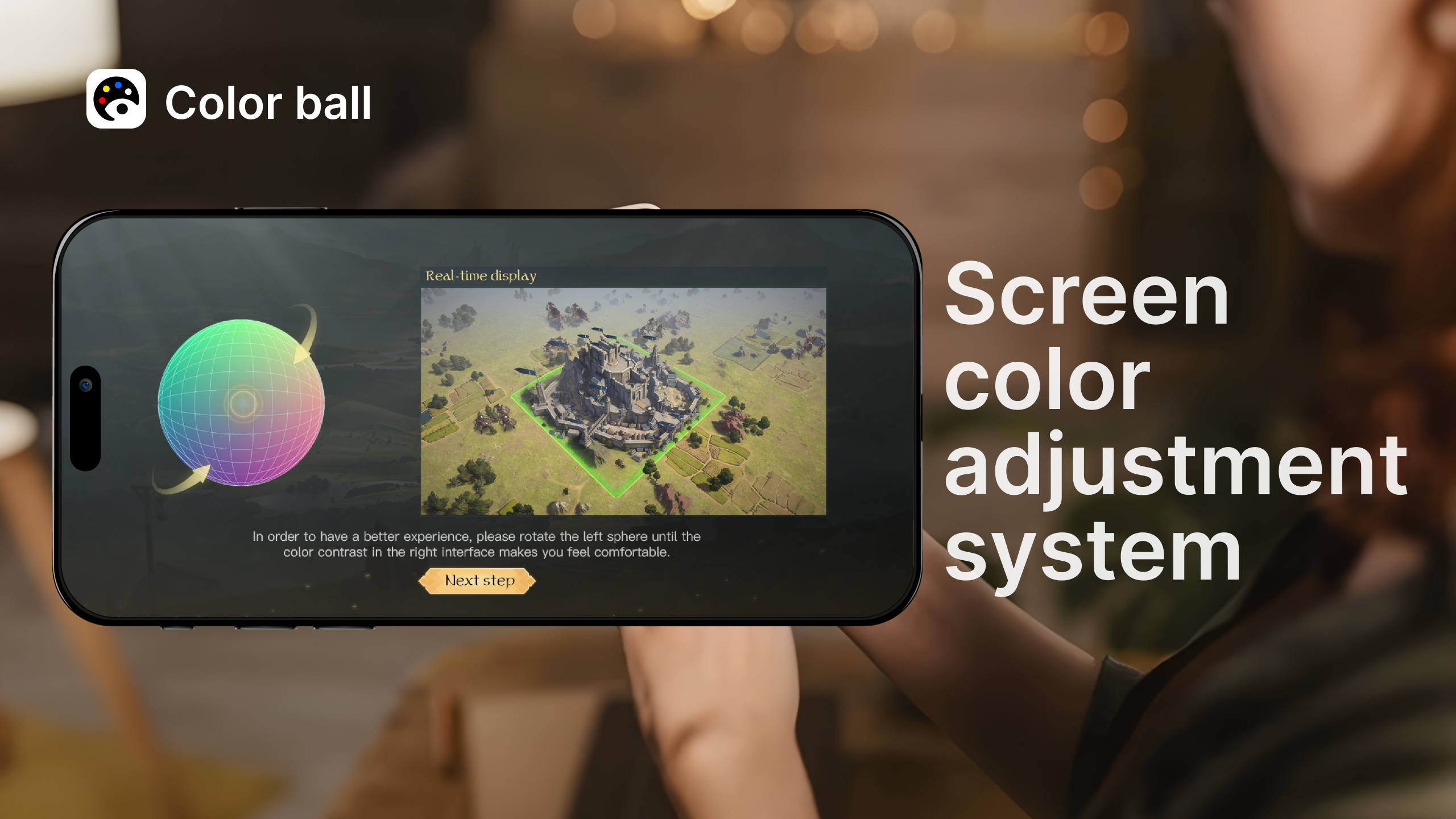 Color ball ,Screen color adjustment system