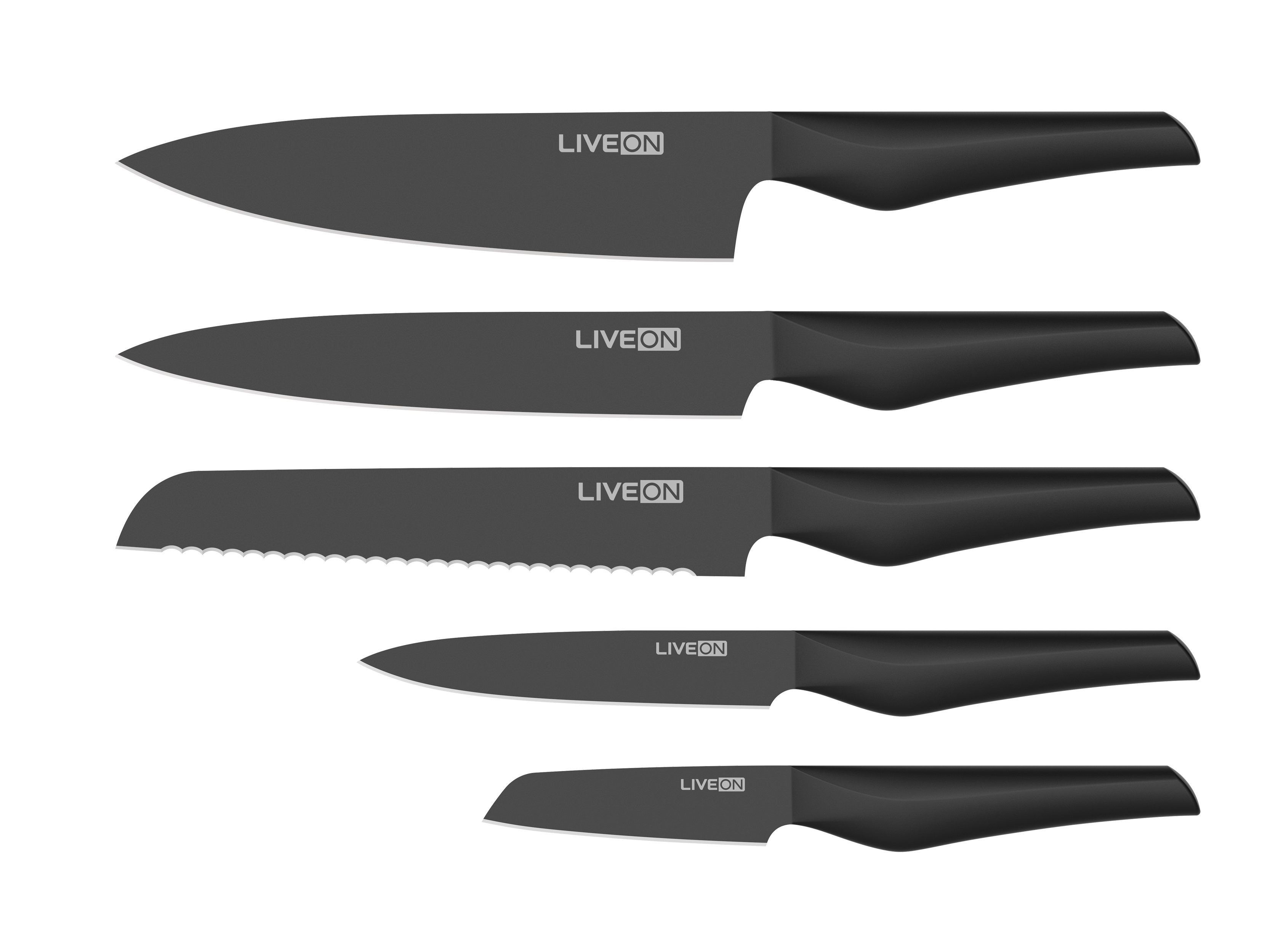 Black color & Anti-bacterial Kitchen Knife Set