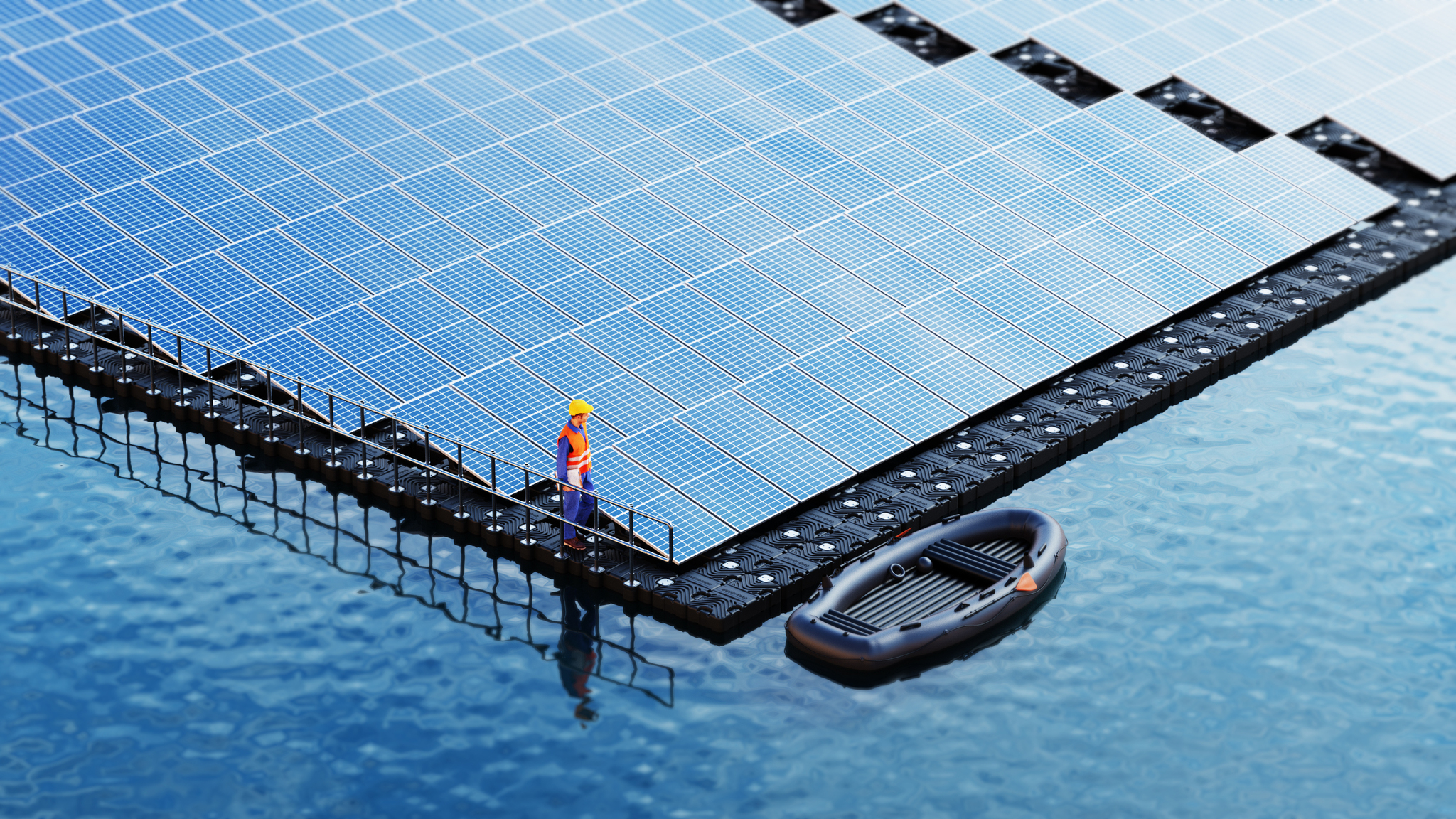 Aqua-Dock Floating Solar Panel System