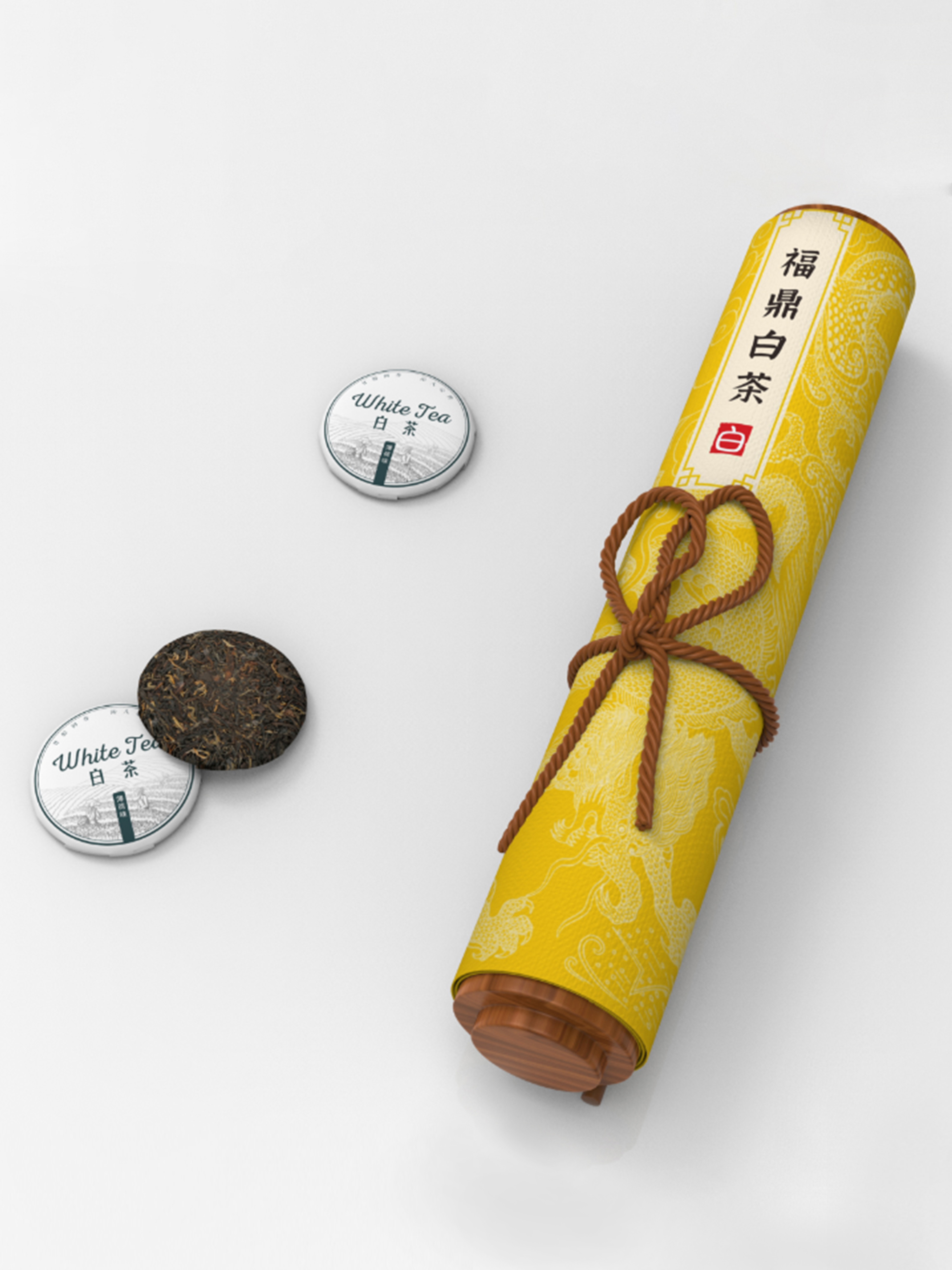 Scroll painting tea package