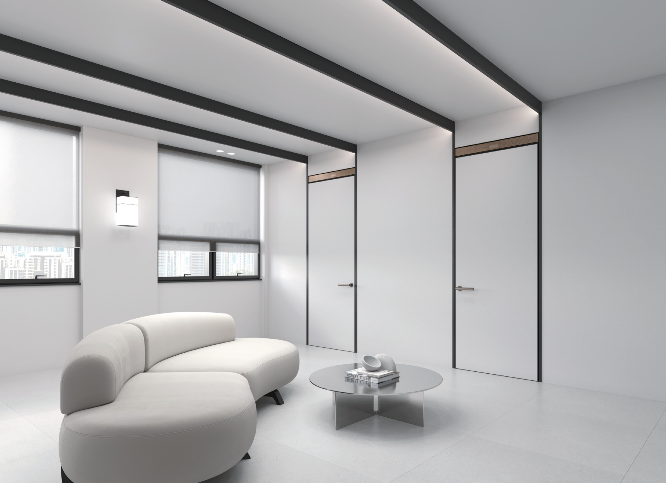 Door and Aluminum modular functional door frame