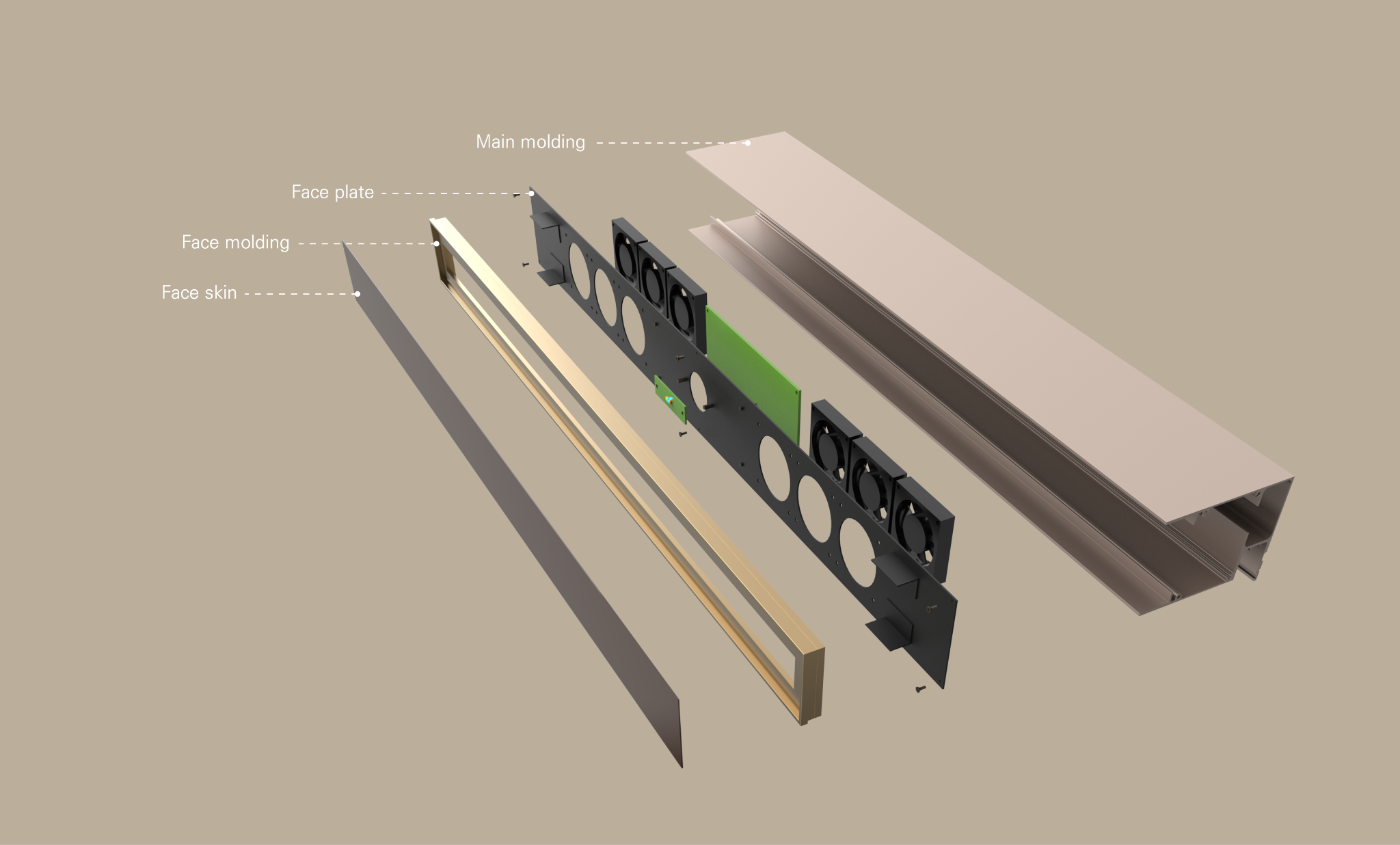 Door and Aluminum modular functional door frame