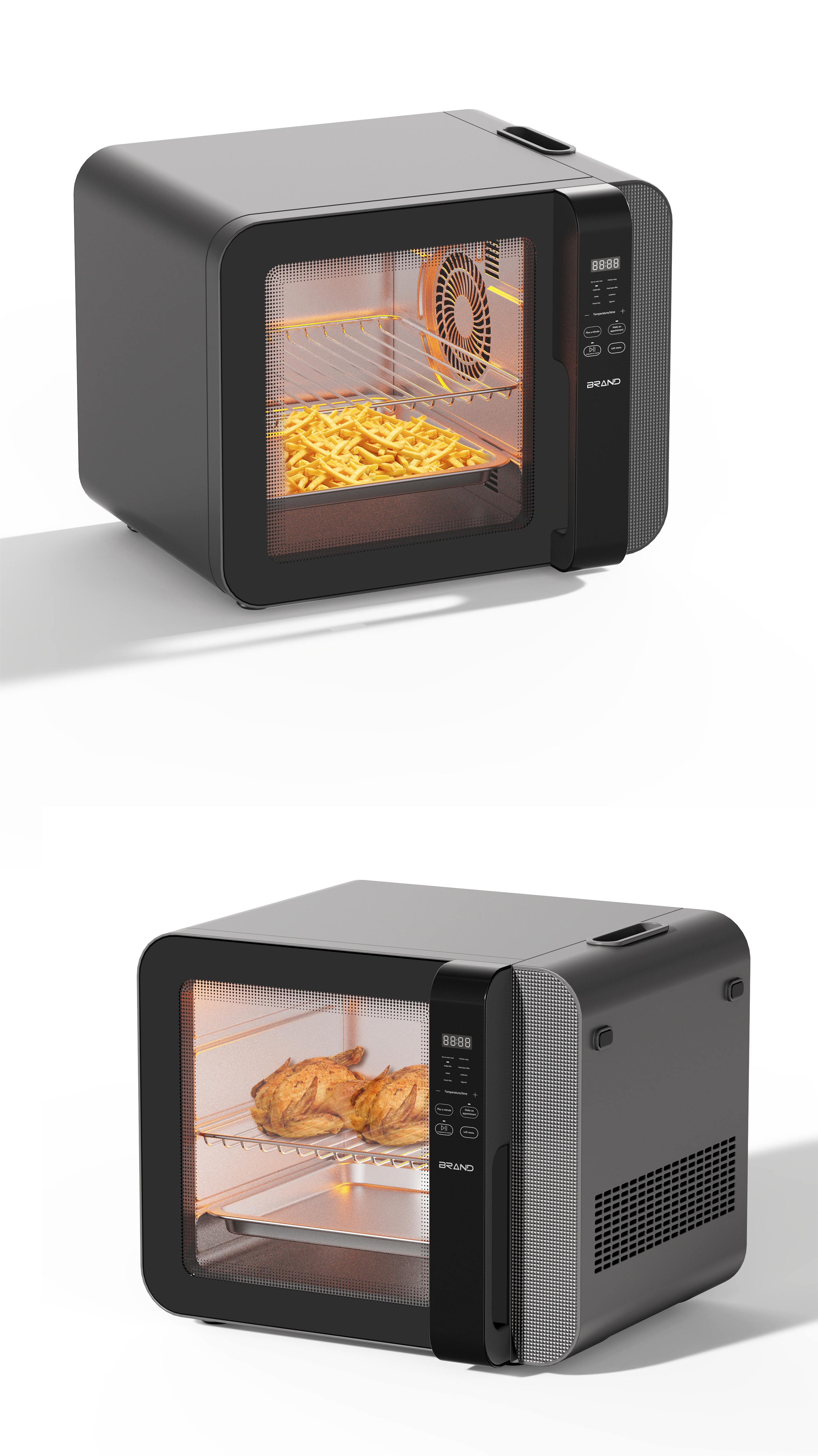 Multi-function flip air fryer