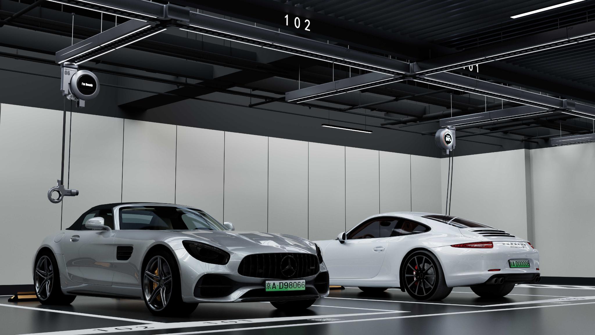 Indoor Parking Slide Rail Charging Device