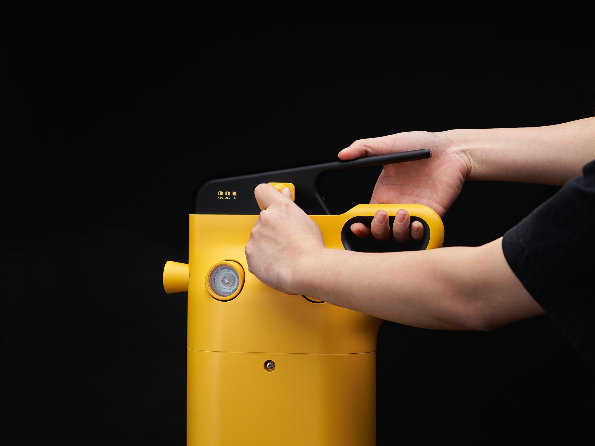 Fire extinguisher "HERE"