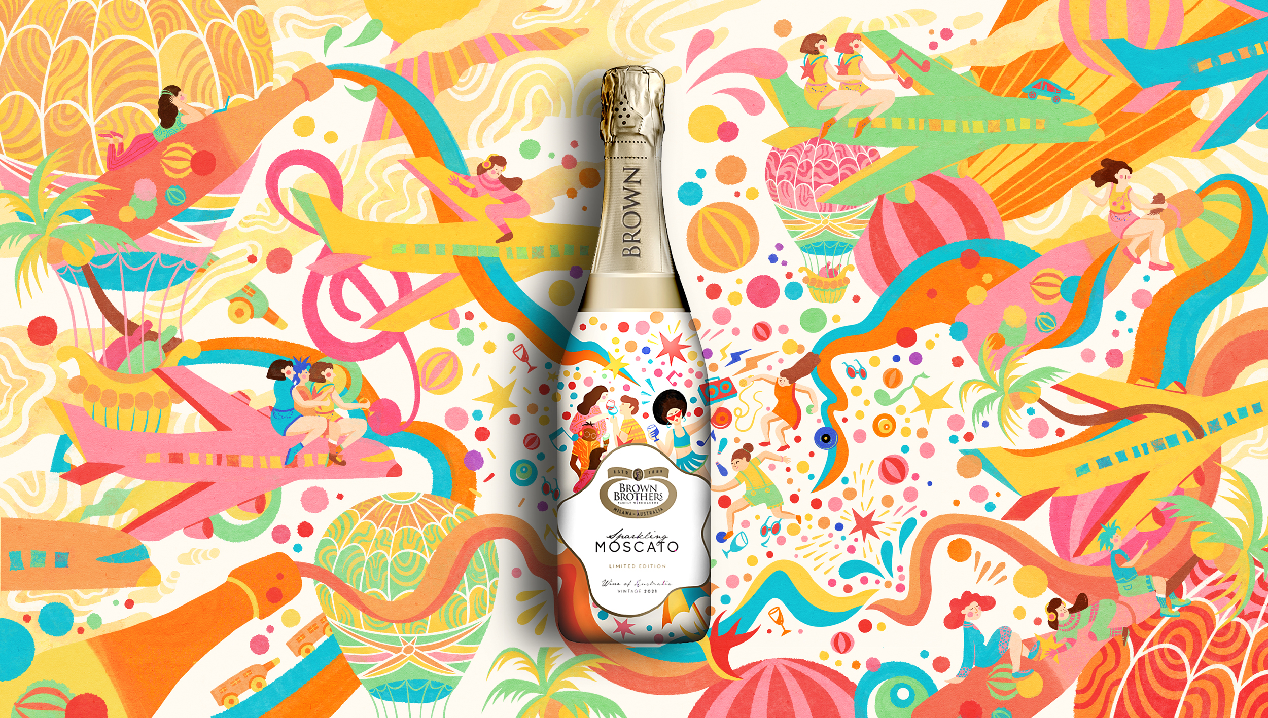 Brown Brothers Fruity Sparkling Moscato Packaging