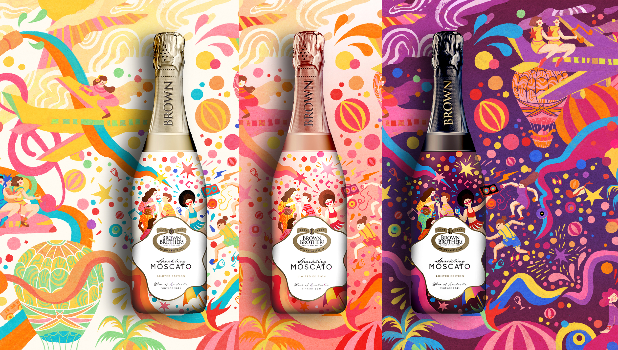 Brown Brothers Fruity Sparkling Moscato Packaging