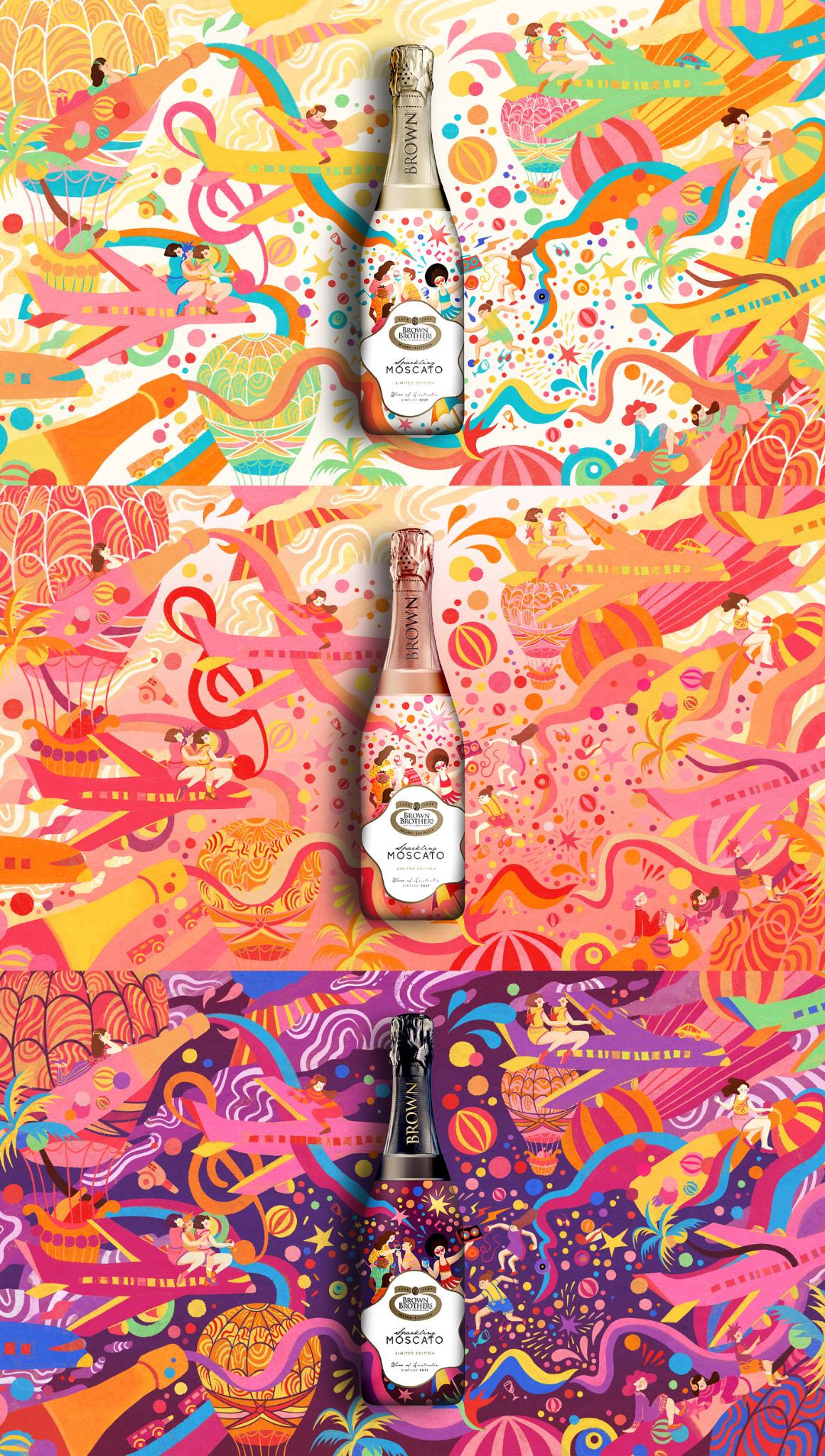 Brown Brothers Fruity Sparkling Moscato Packaging