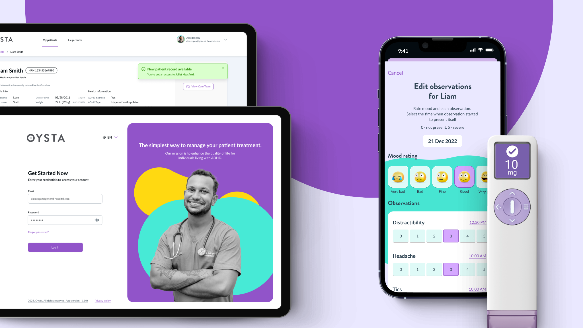 Oysta Digital Platform and Dosage Manager