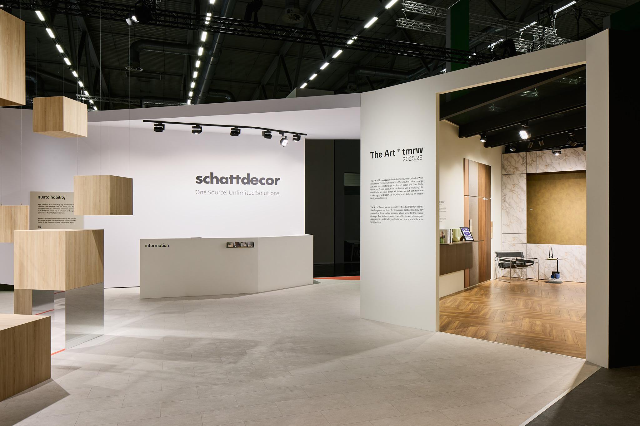 Trade fair booth for Schattdecor at Interzum 2025