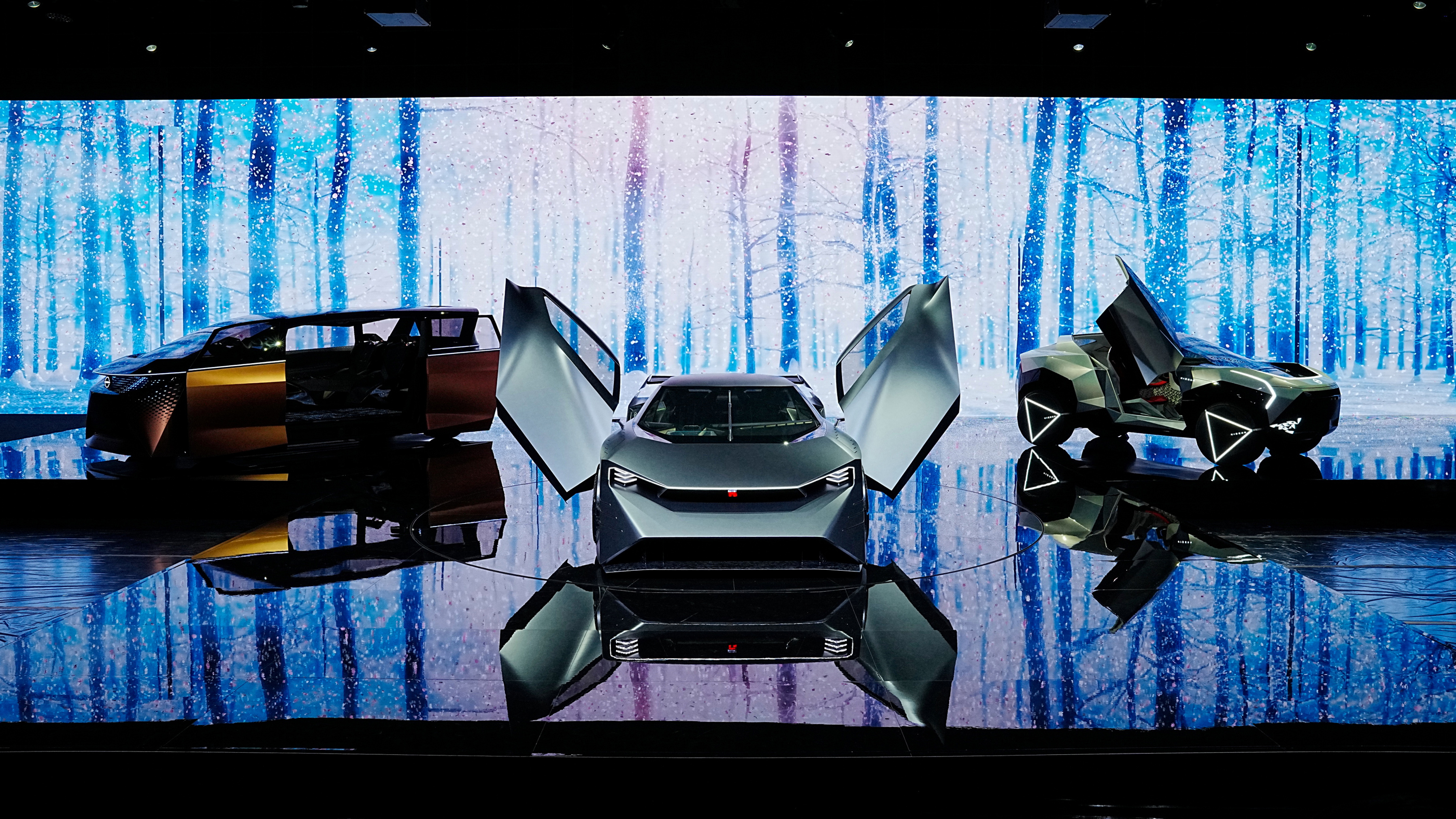 Nissan show booth at Japan Mobility Show 2023