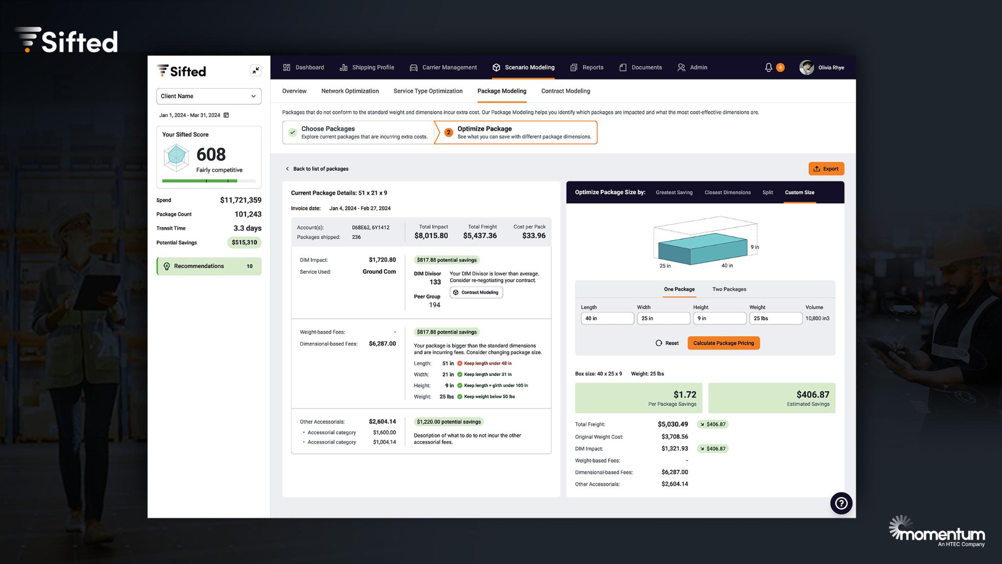 SiftedAI, a Logistics Intelligence™ Software