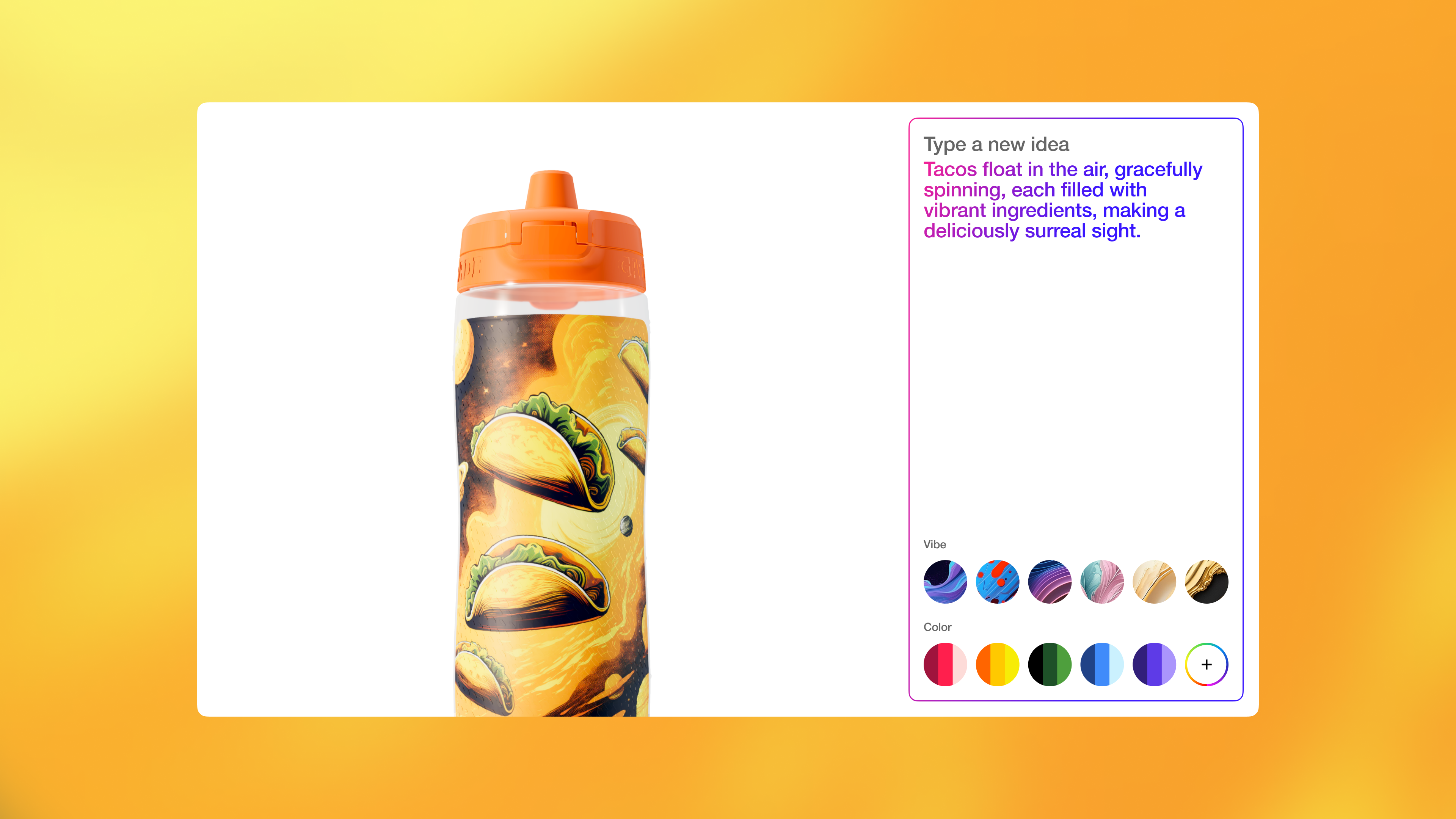Gatorade Generative AI Bottle Customizer