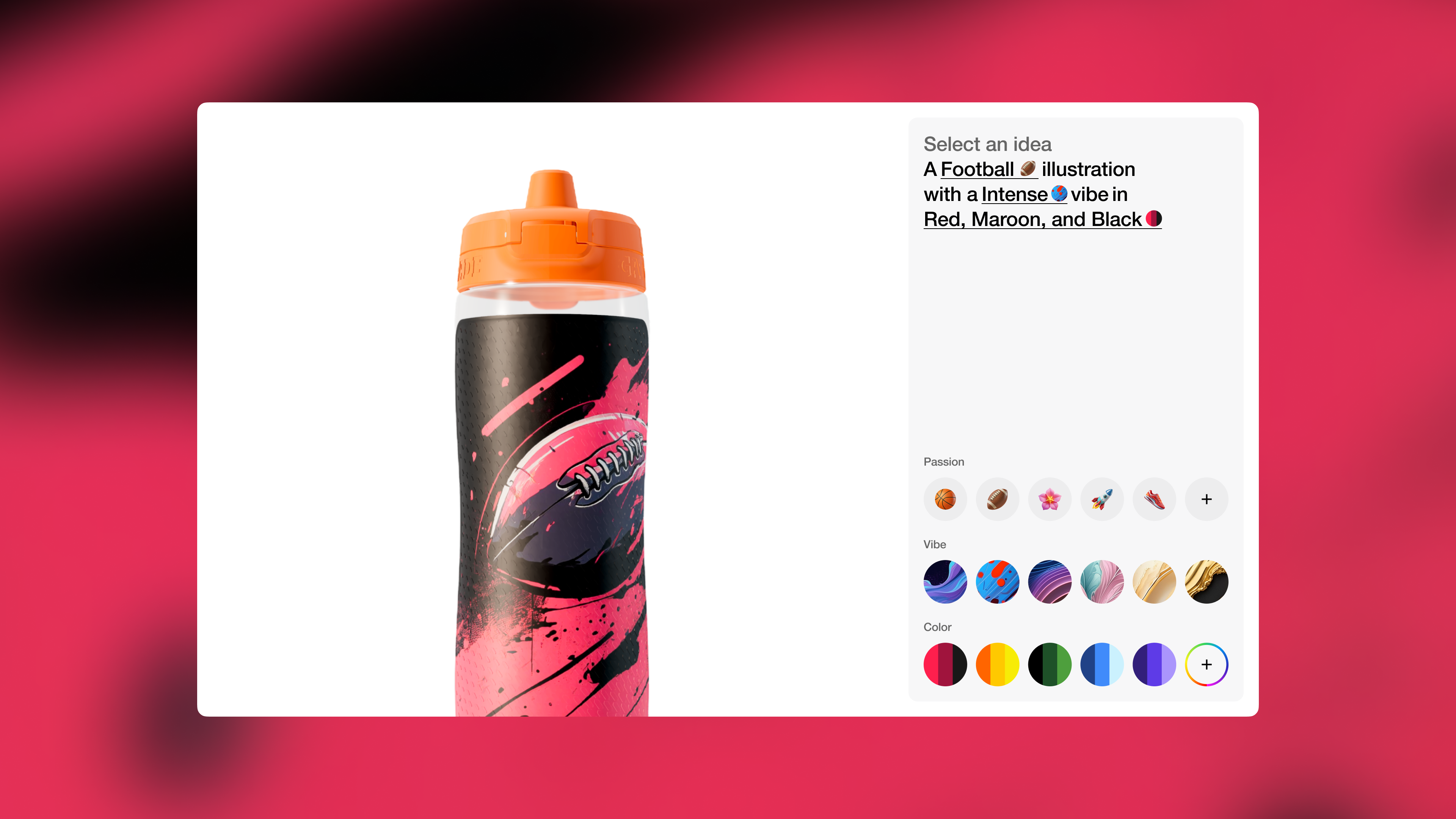 Gatorade Generative AI Bottle Customizer