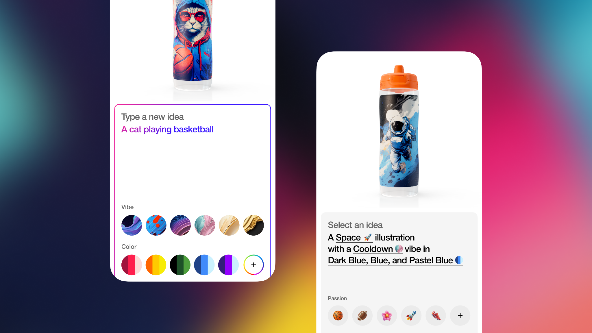 Gatorade Generative AI Bottle Customizer