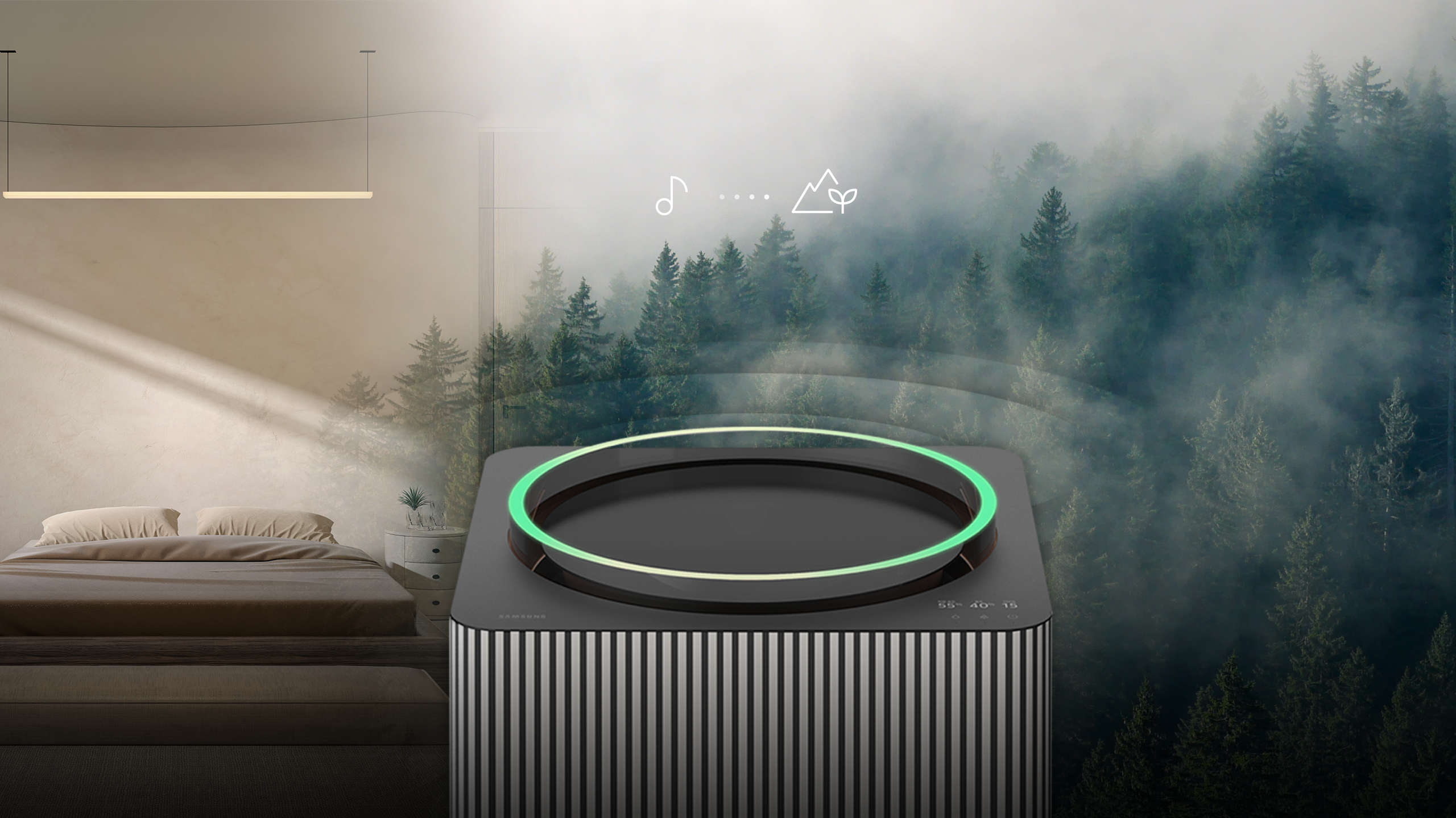 Acoustic mood lighting UX for Air Mist Purifier