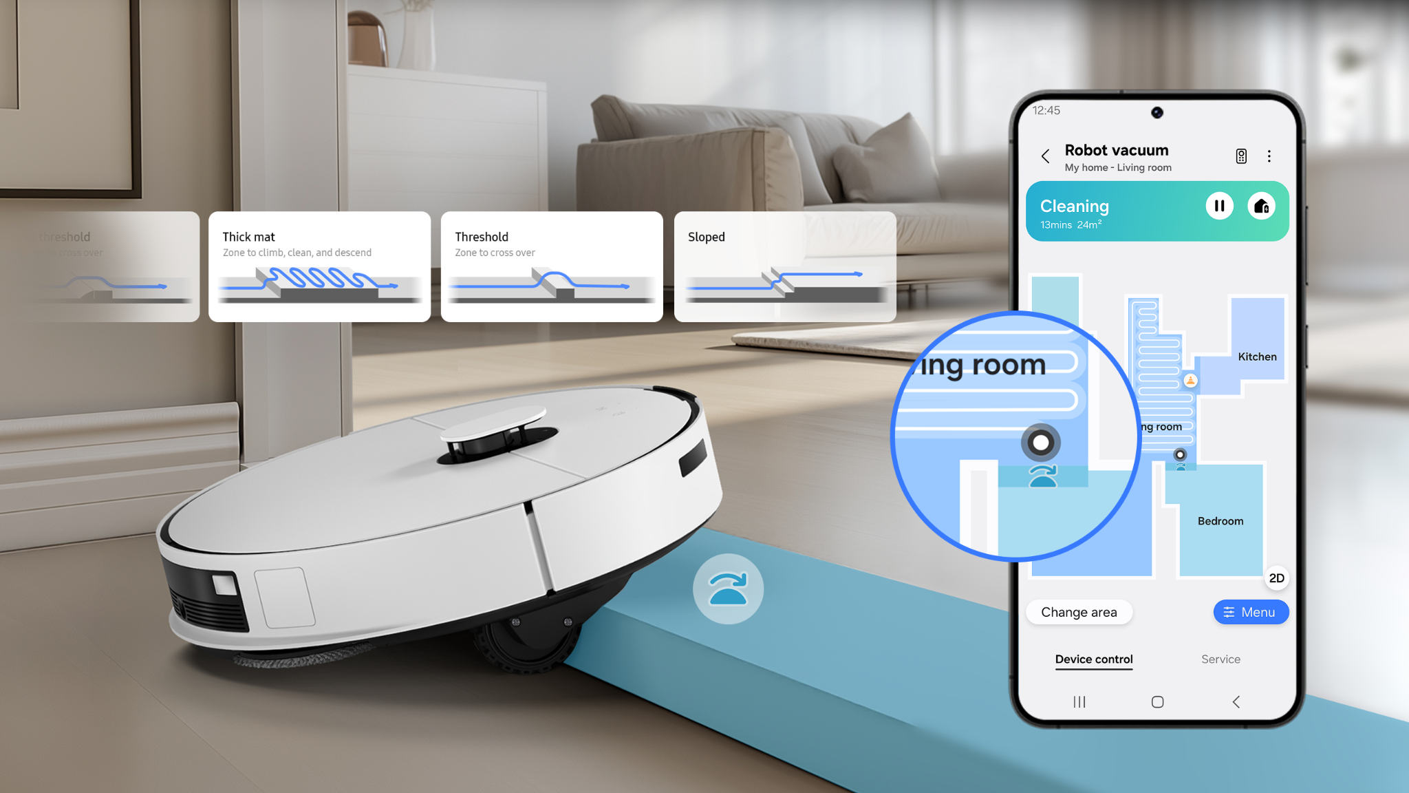 Bespoke AI Jet Bot Steam UX