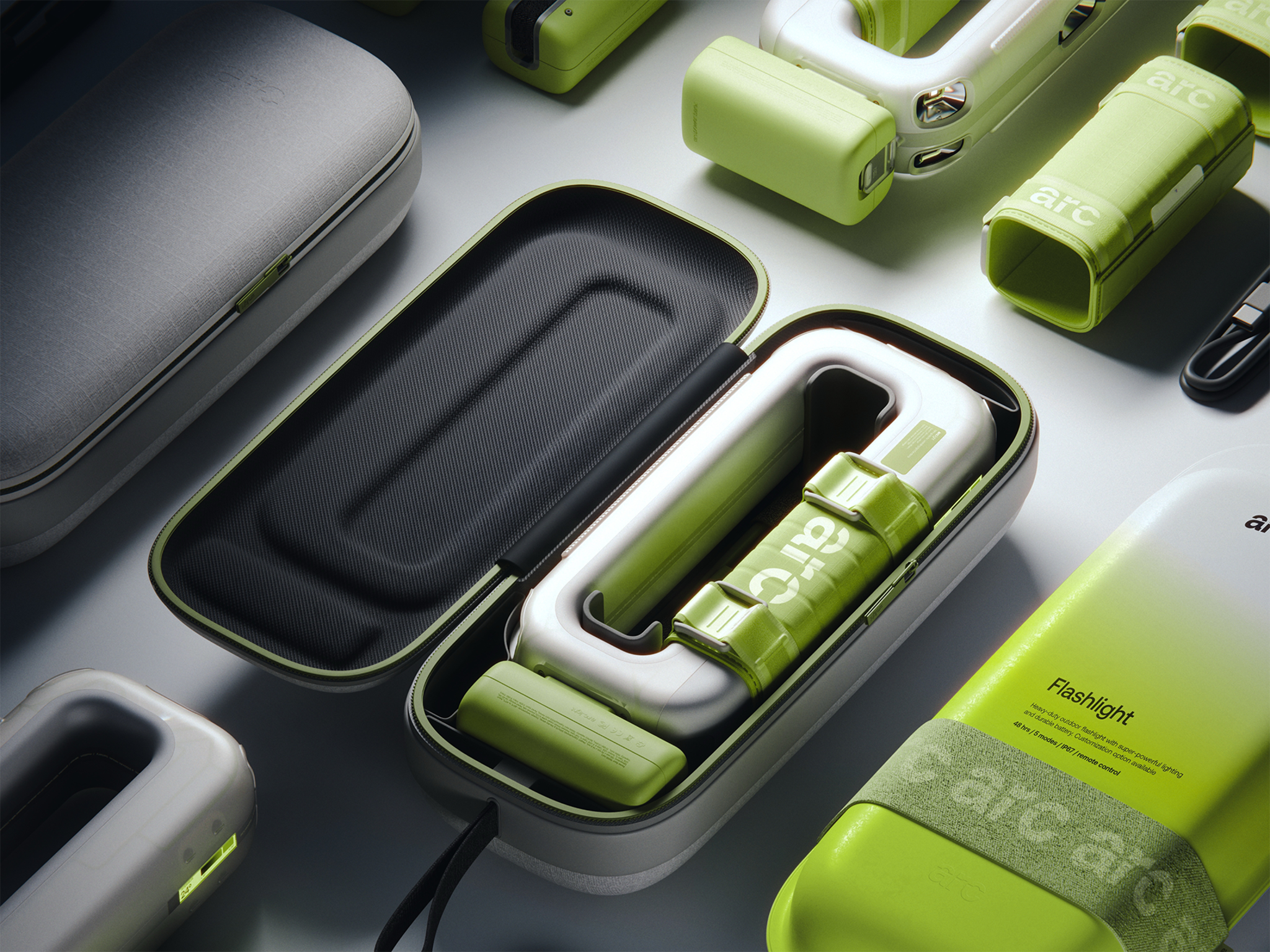 ARC. Innovative heavy-duty outdoor flashlight